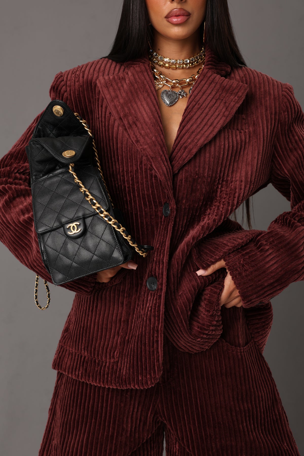 BLAZER VELLUTO GLENDA VINO BY LUMINA