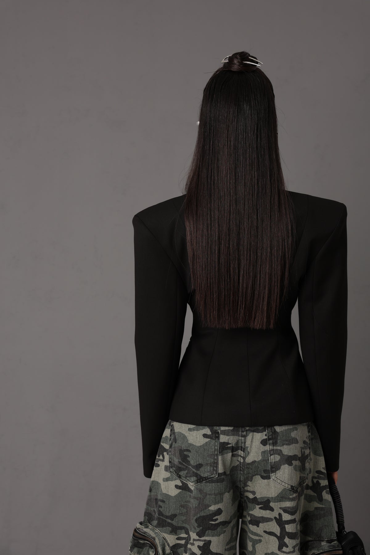 GIACCA SCOLLO QUADRATO LOTTY NERA BY MARZIA MANGO