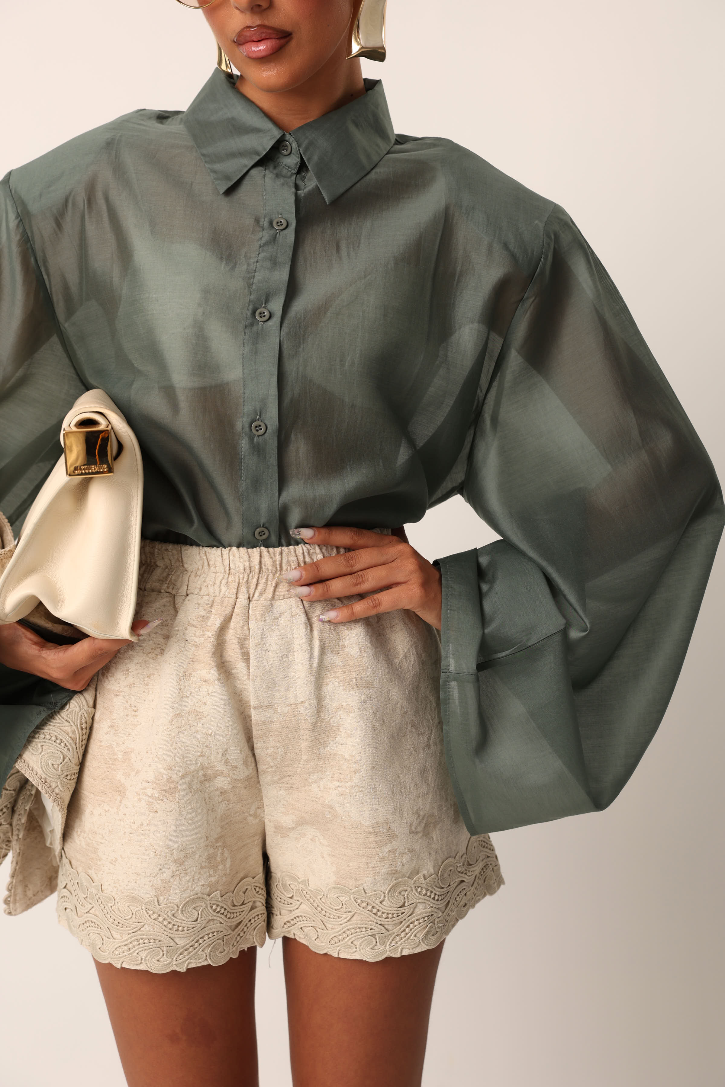 CAMICIA SPALLINE ELINA VERDE