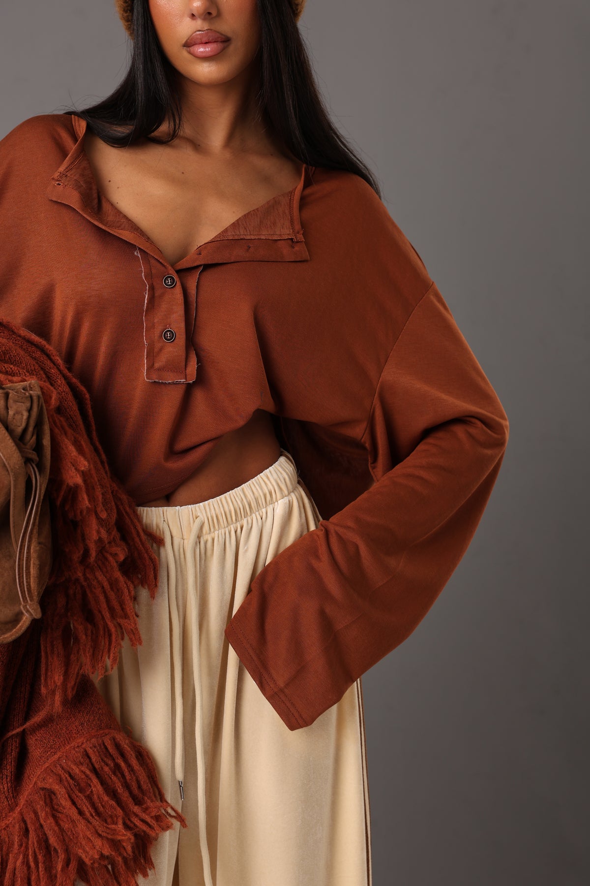 MAGLIA BOTTONI VALENTINA TERRACOTTA