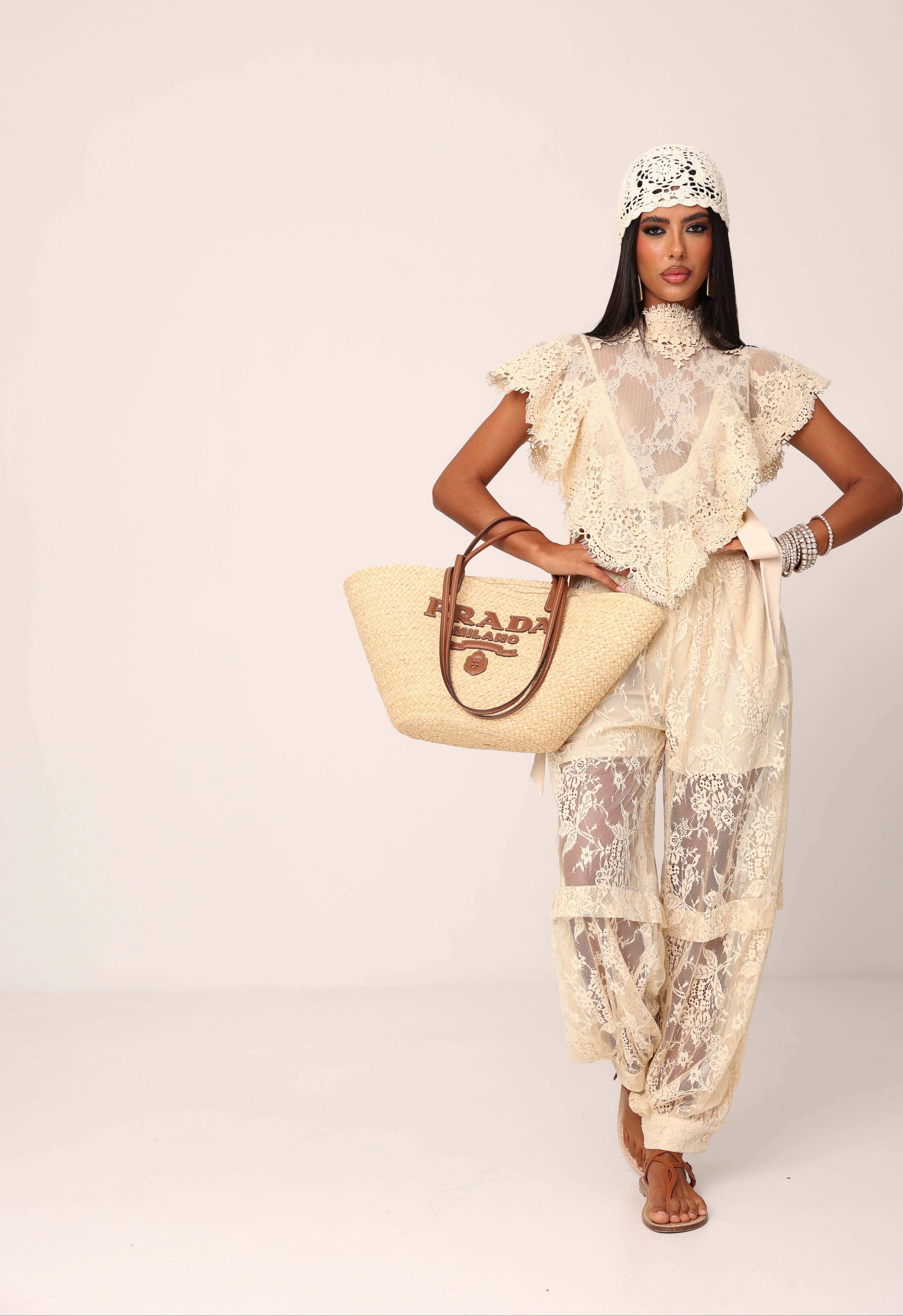 COORDINATO PIZZO NAYELI CREMA