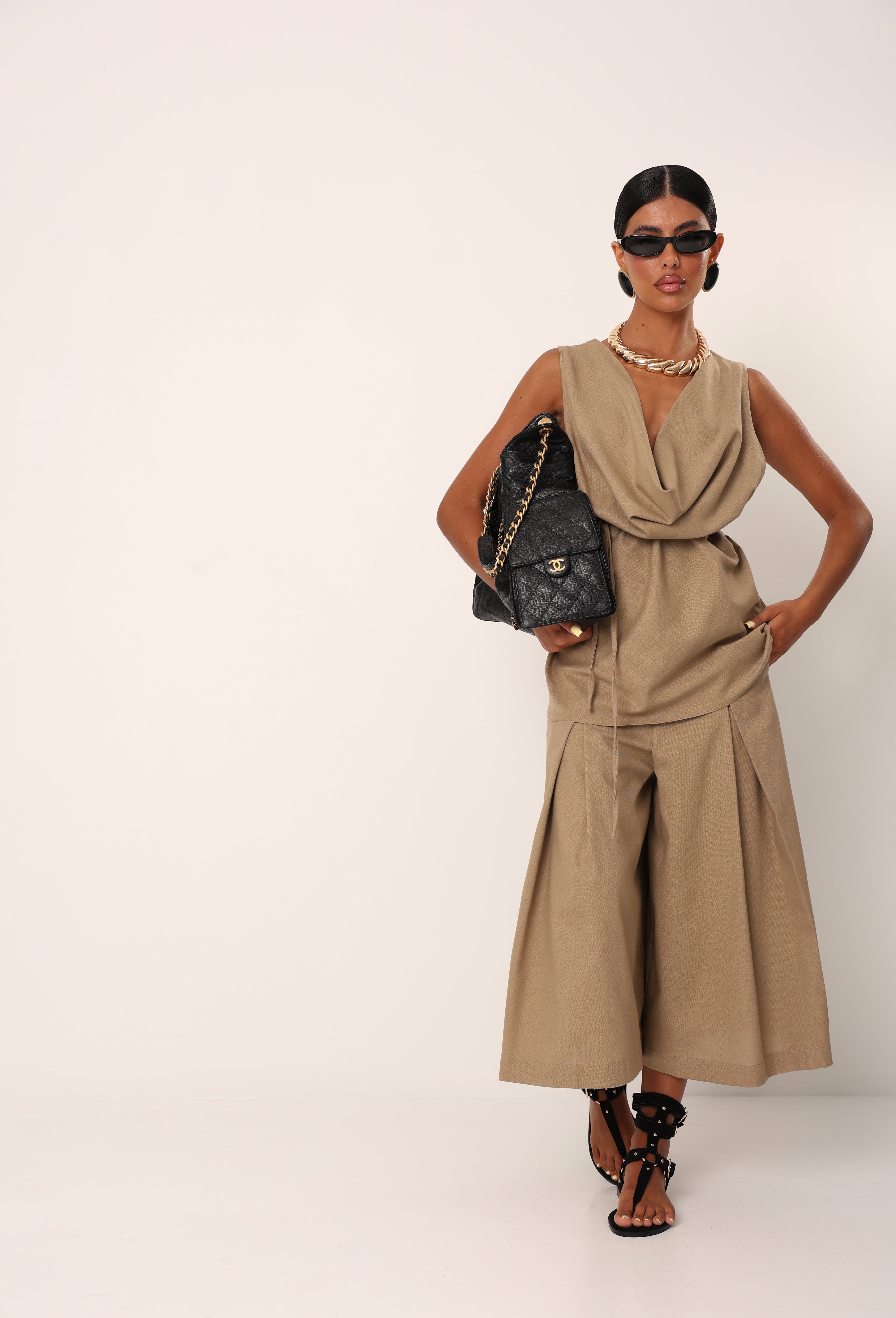 COORDINANTO JAMELIA TAUPE 100% LINO