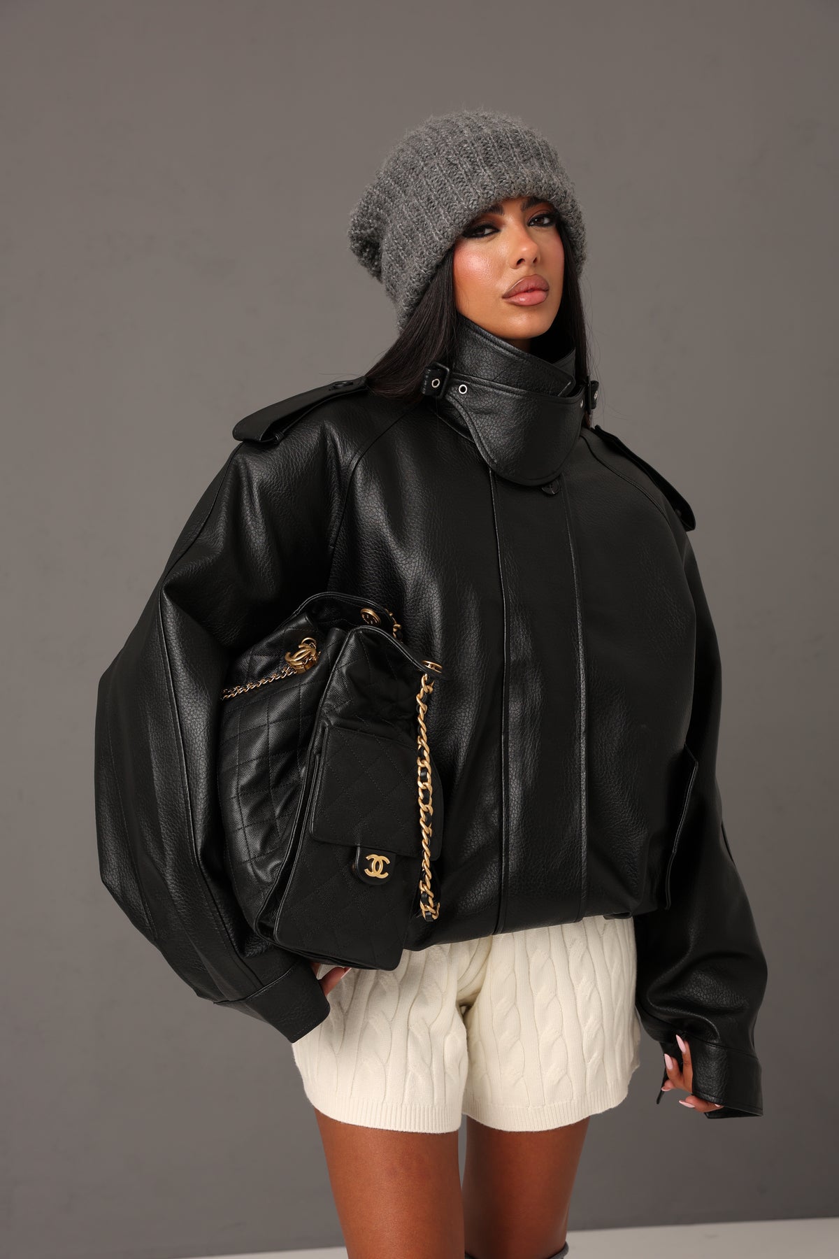 GIUBBINO ECOPELLE HONEY NERO