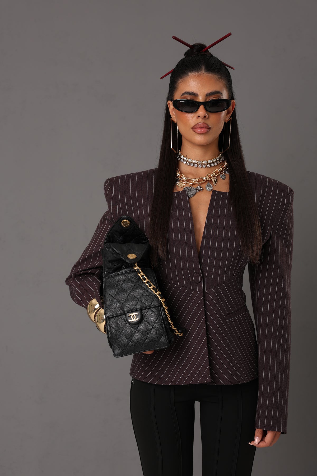 BLAZER GESSATO HBTOO MELANZANA BY MARZIA MANGO