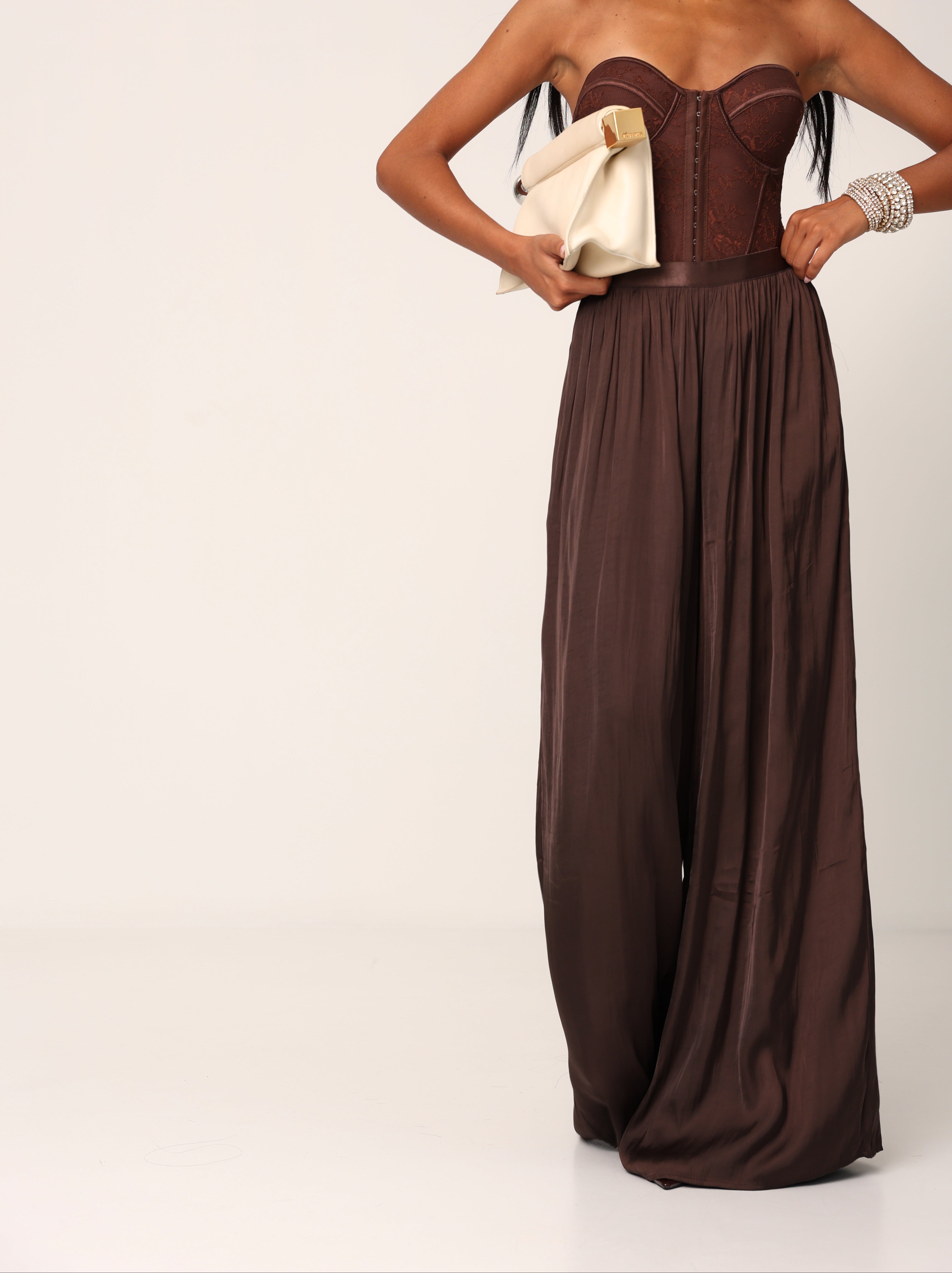 PANTALONI KALINA MARRONE