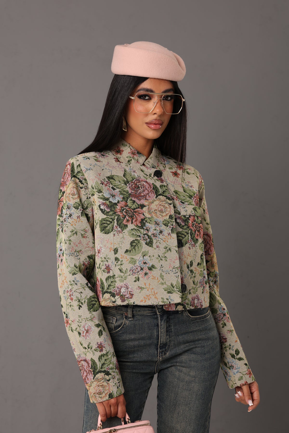 BLAZER FIORATO MARLEY BEIGE BY LUMINA