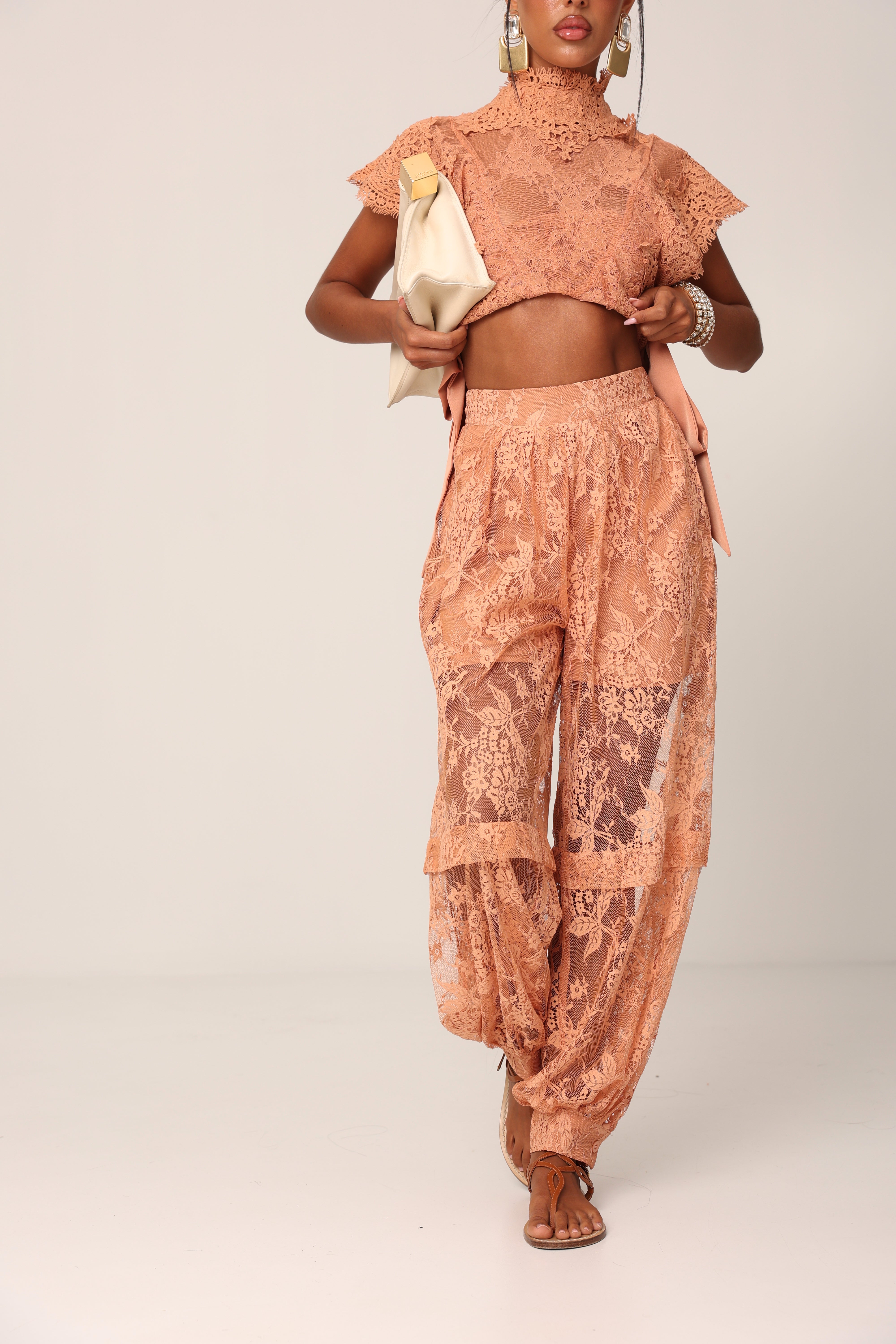 COORDINATO PIZZO NAYELI SALMONE