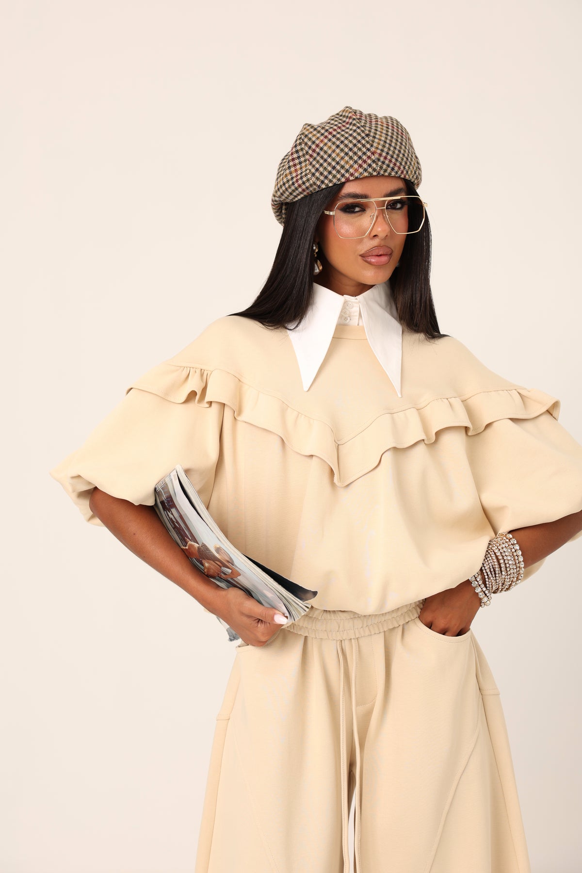 FELPA ROUCHES LOUISE CREMA BY LUMINA