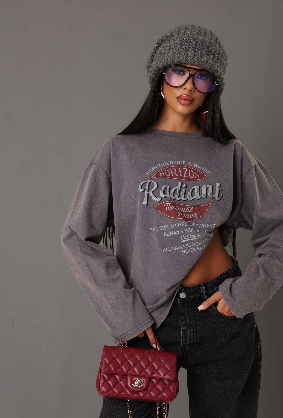 MAGLIA MANICA LUNGA RADIANT GRIGIA
