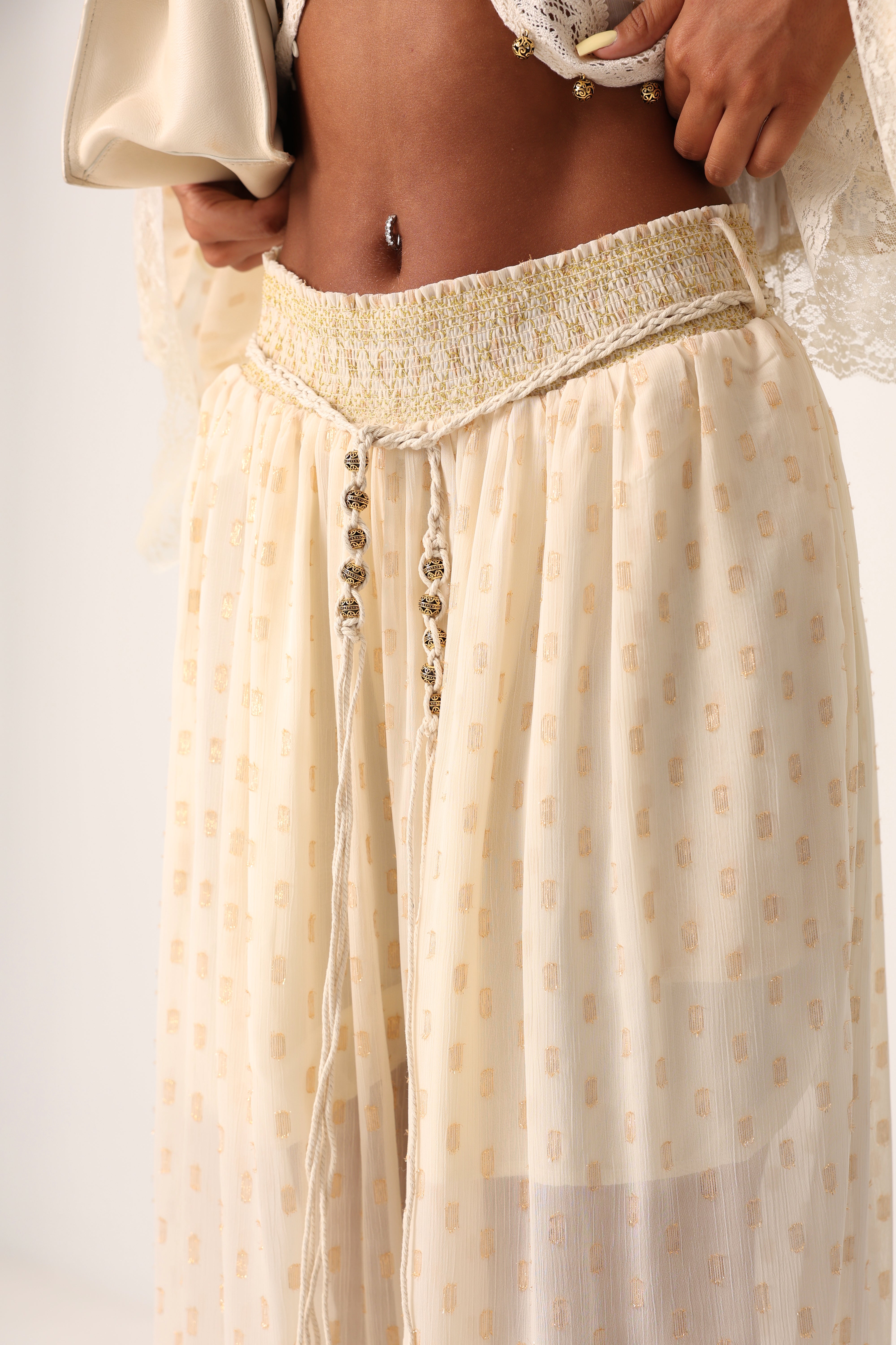COORDINATO VELATO NADIA PANNA INSERTI ORO