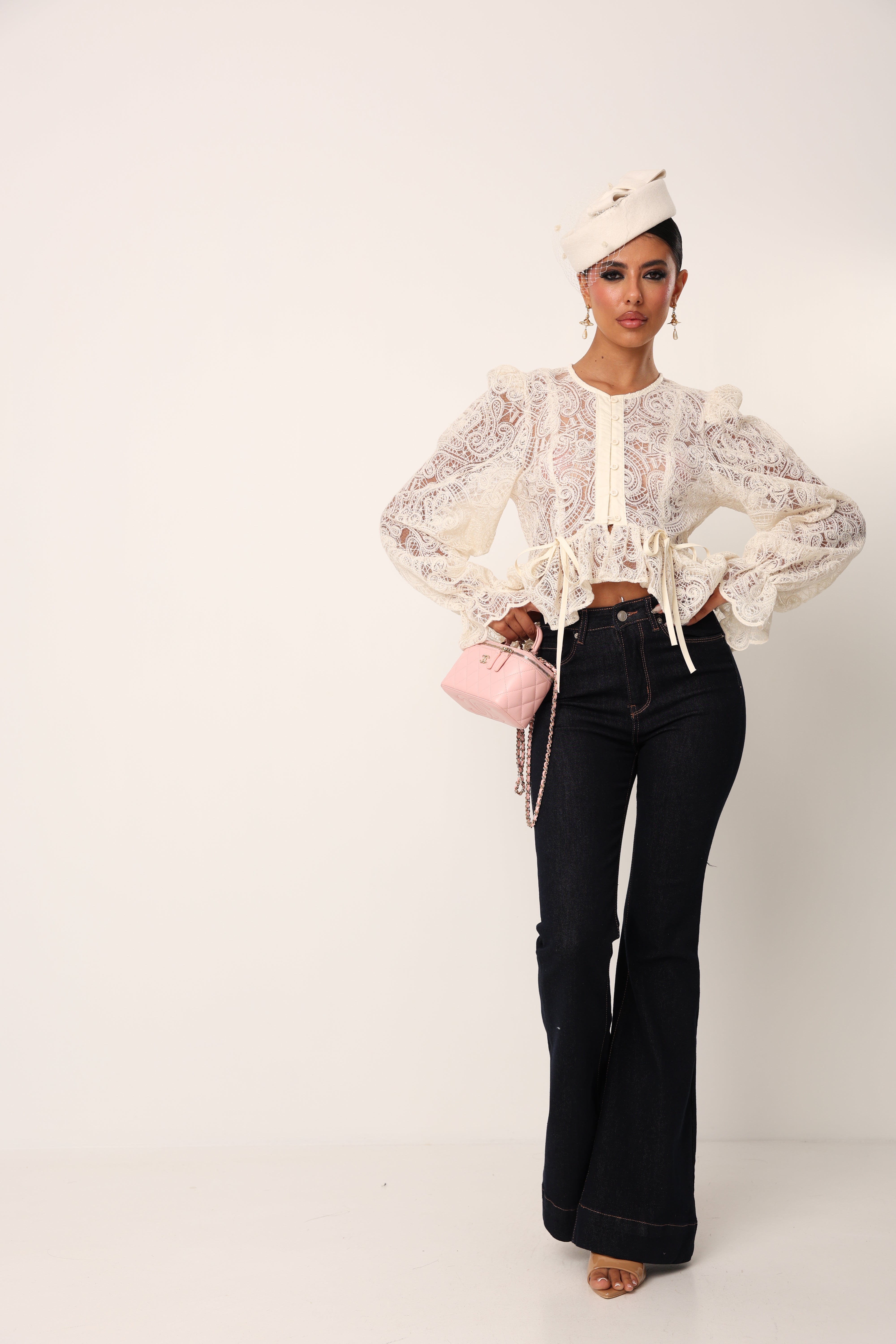 CAMICIA PIZZO ETHEL BEIGE