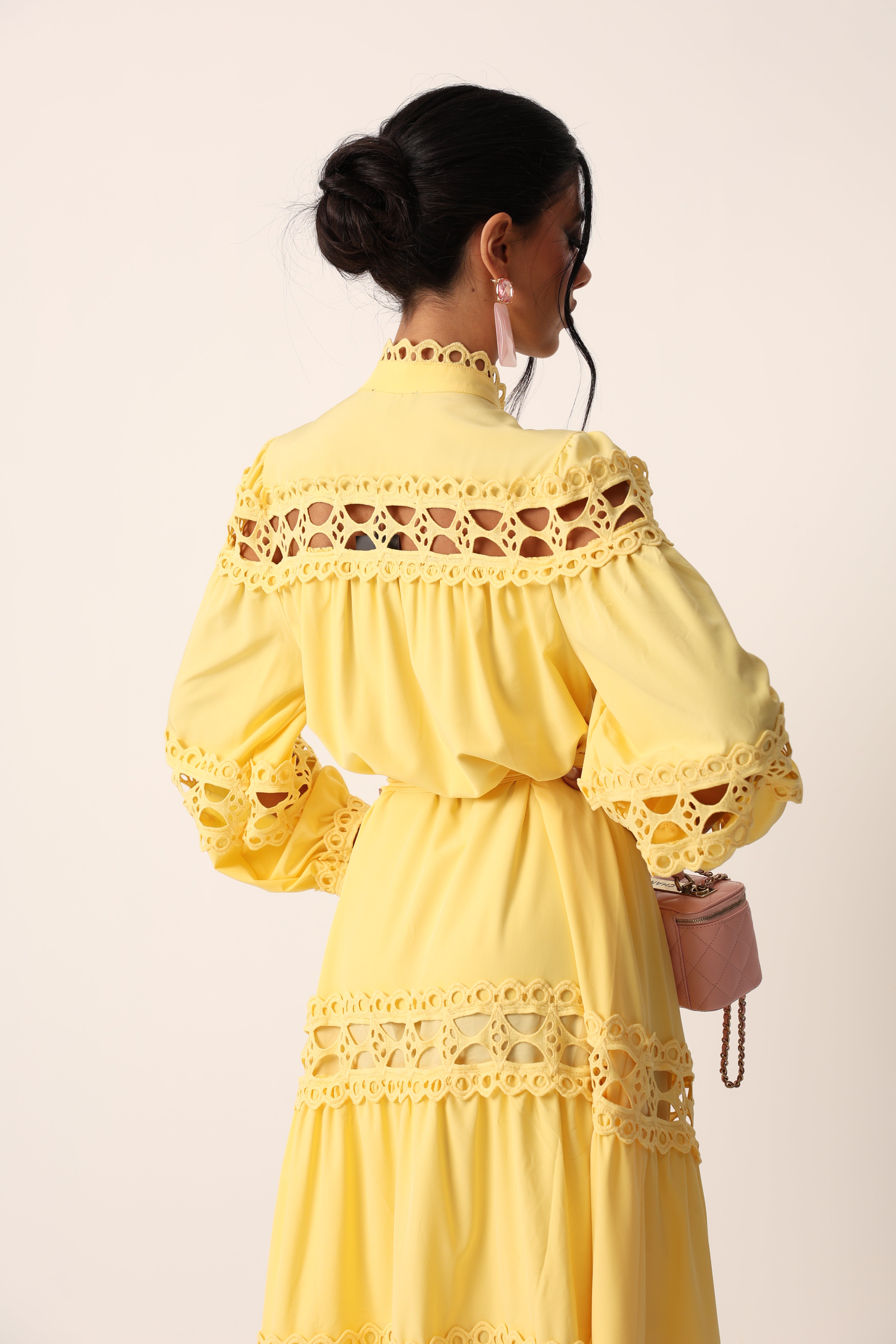 VESTITO GHADA GIALLO + CINTURA