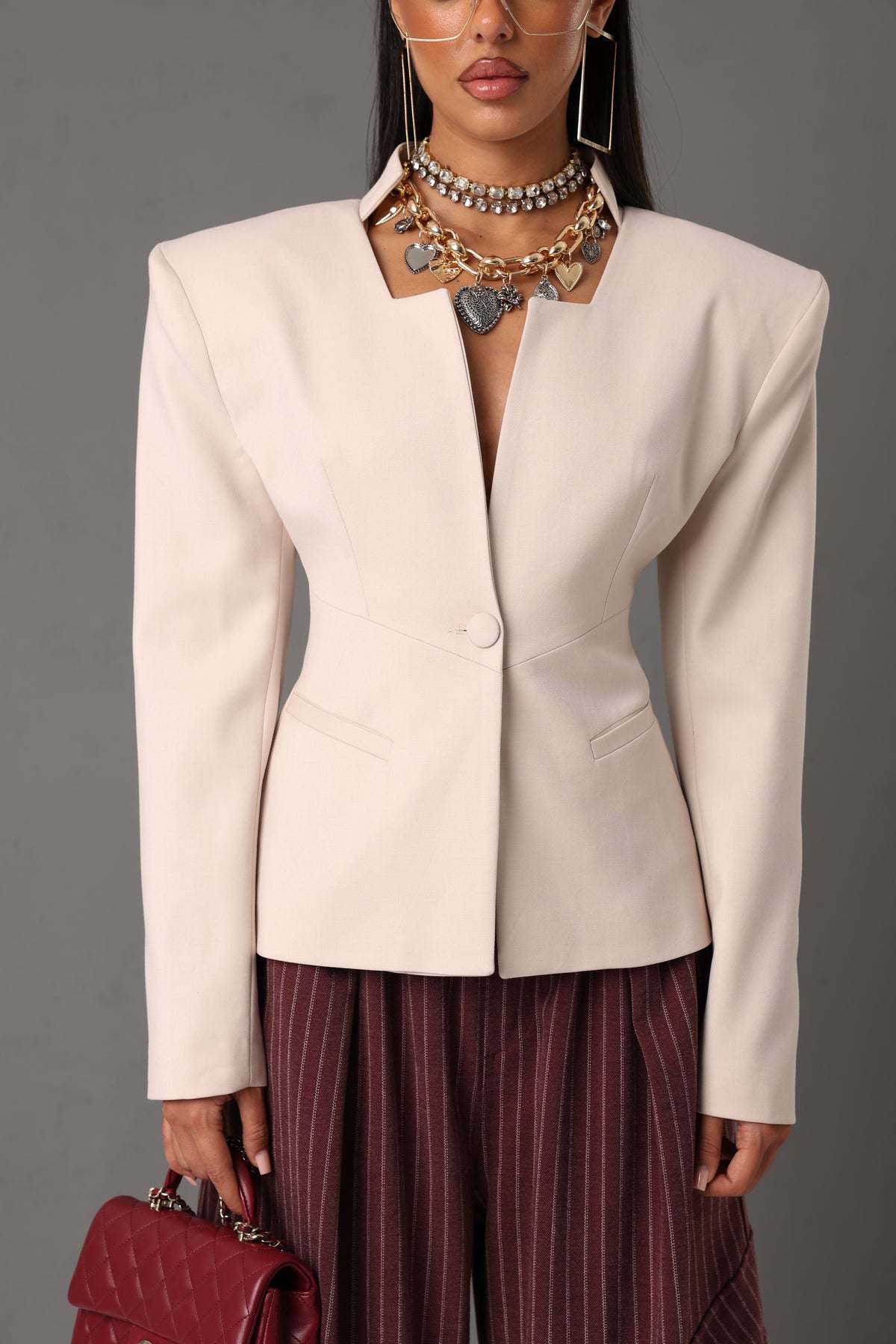 GIACCA SCOLLO QUADRATO LOTTY PANNA BY MARZIA MANGO