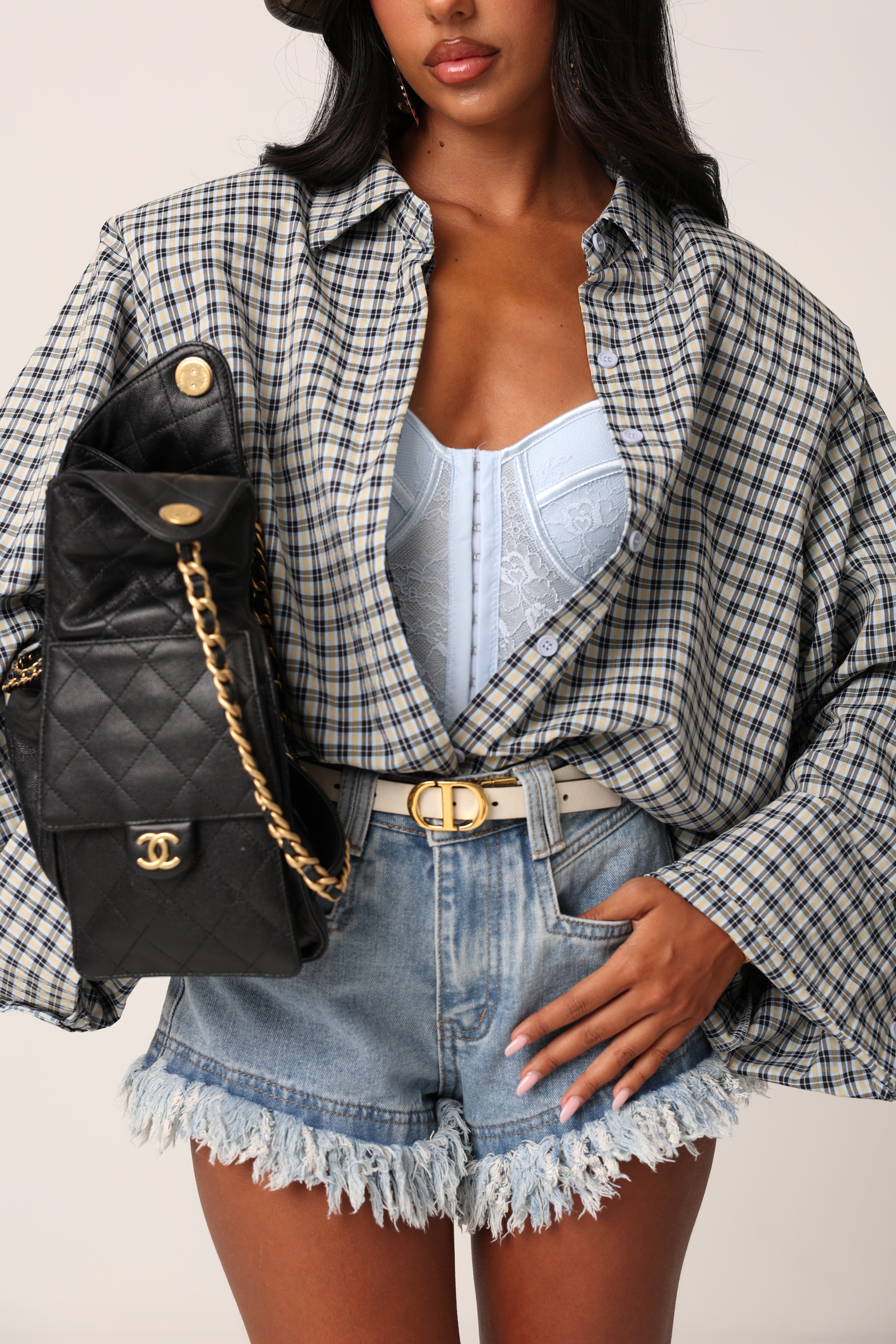 CAMICIA QUADRETTI KENDRA BLU