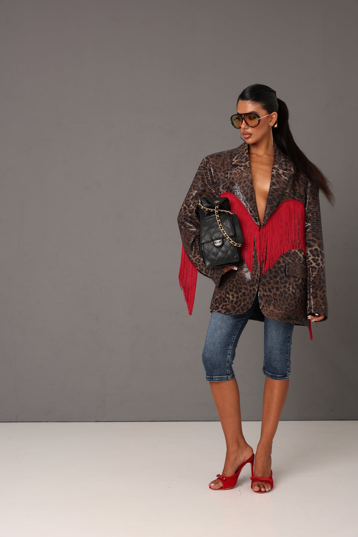 BLAZER PAILLETTES LUCILLA LEOPARDATO BY LUMINA