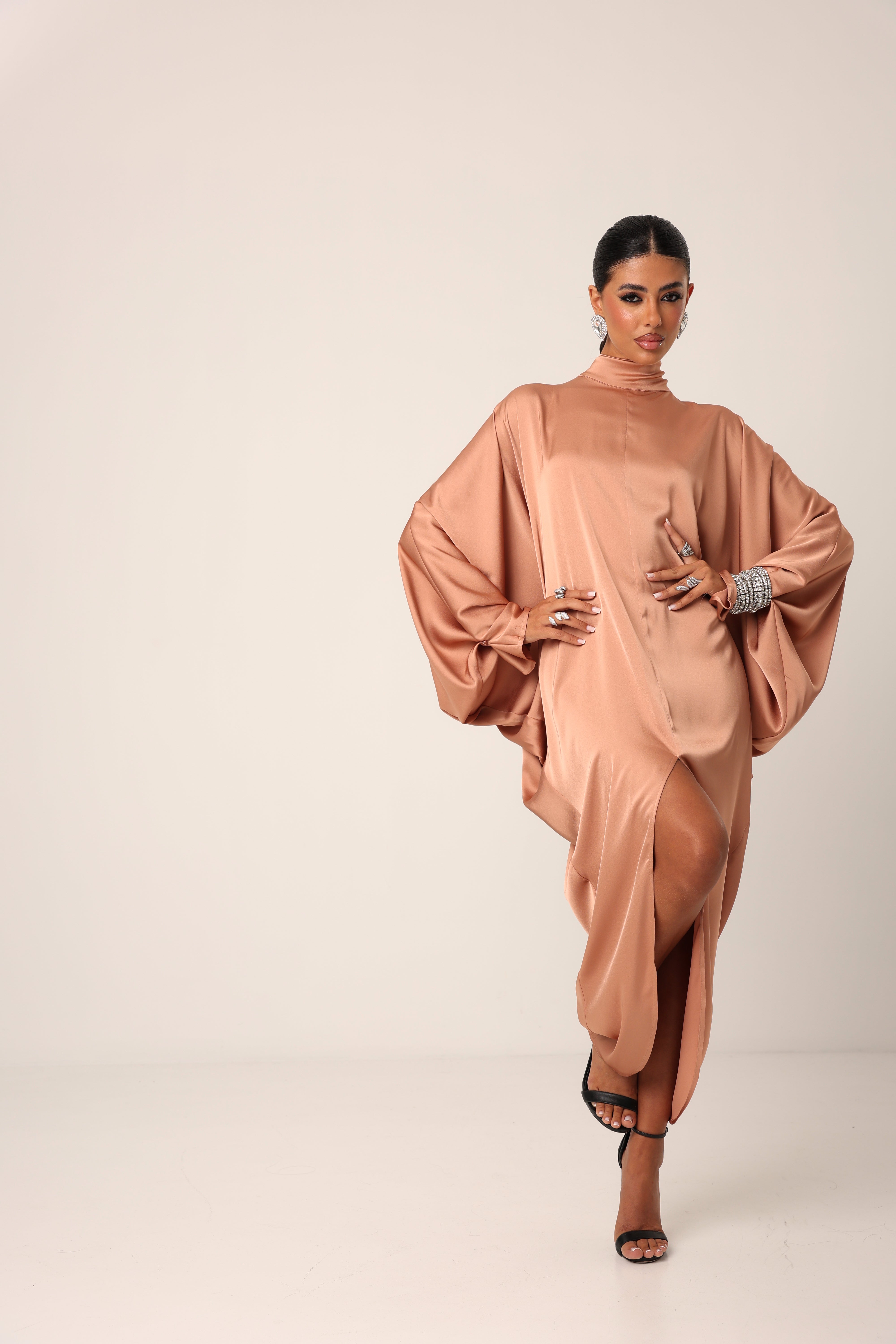 IRIS MOCHA MOUSSE DRESS BY MARZIA MANGO