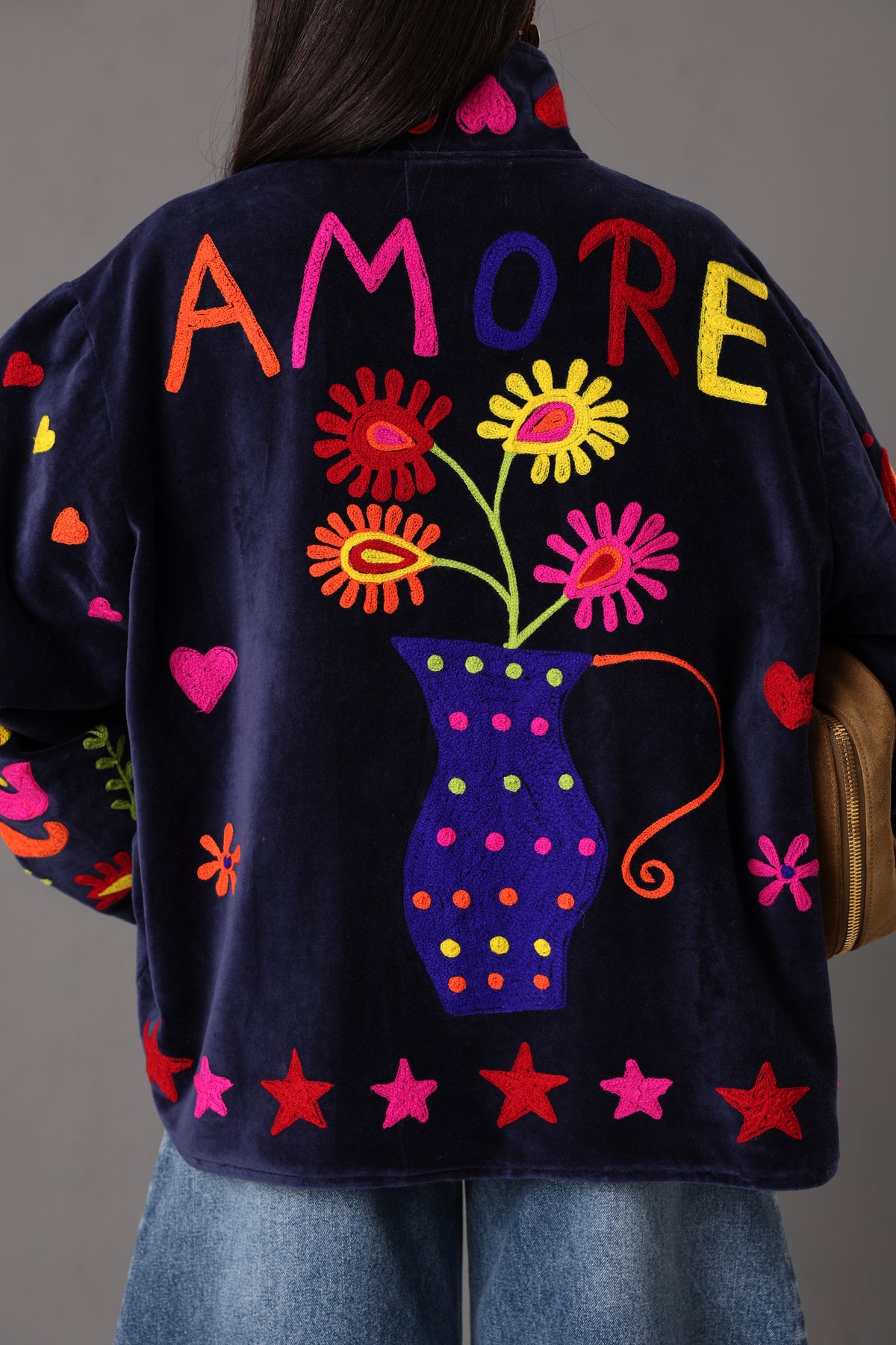 GIACCA VELLUTO AMORE BLU