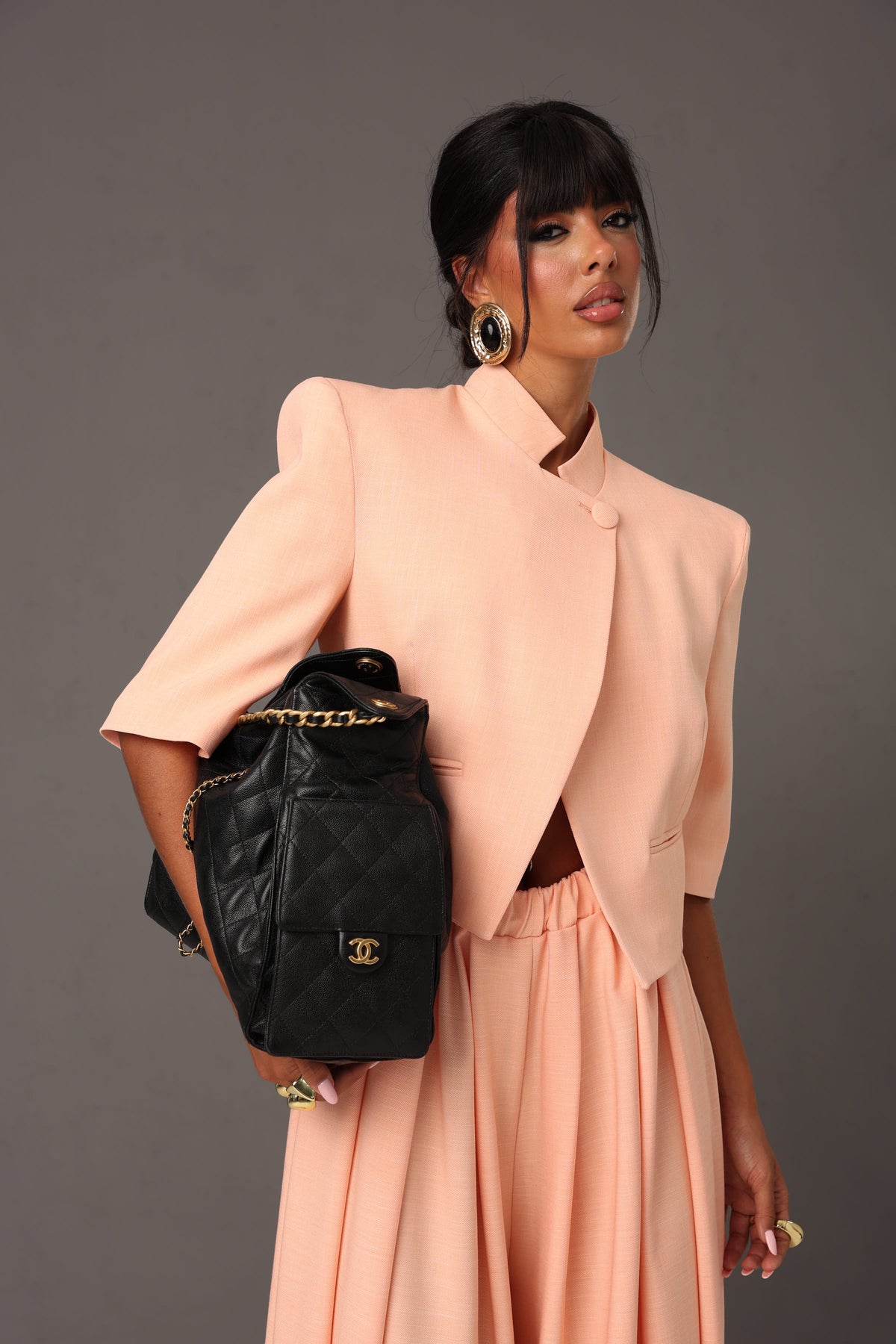 BLAZER CROP SPALLINE SERIOUS PESCA BY MARZIA MANGO