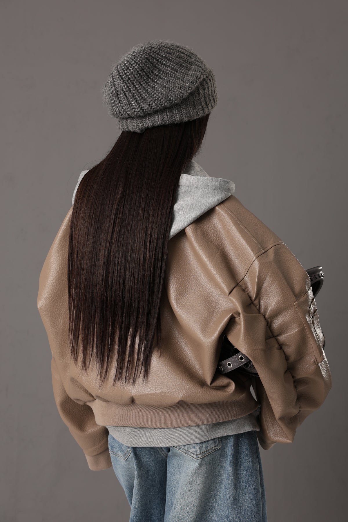 BOMBER ECOPELLE SUSAN BEIGE