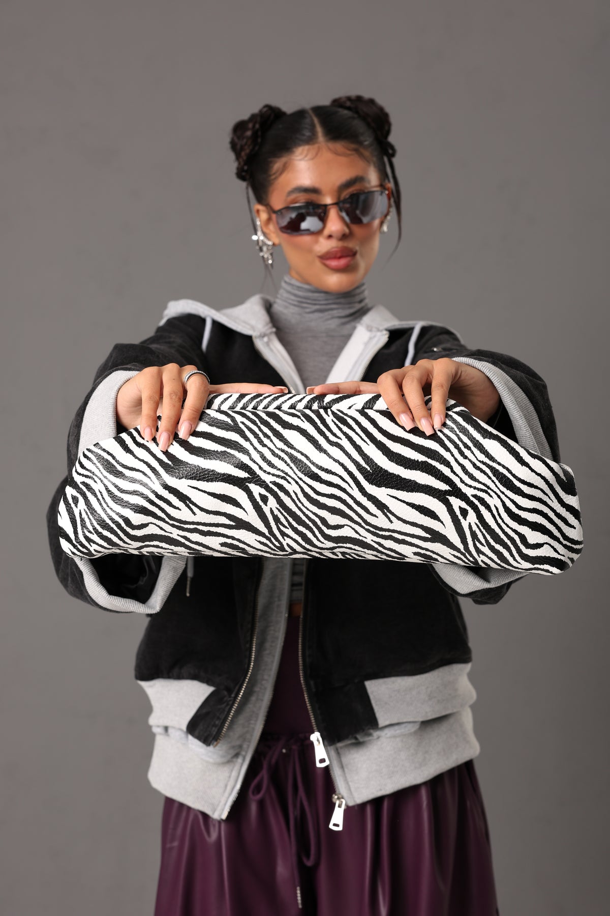 CLUTCH ZEBRATA BOBBY BLACK/WHITE
