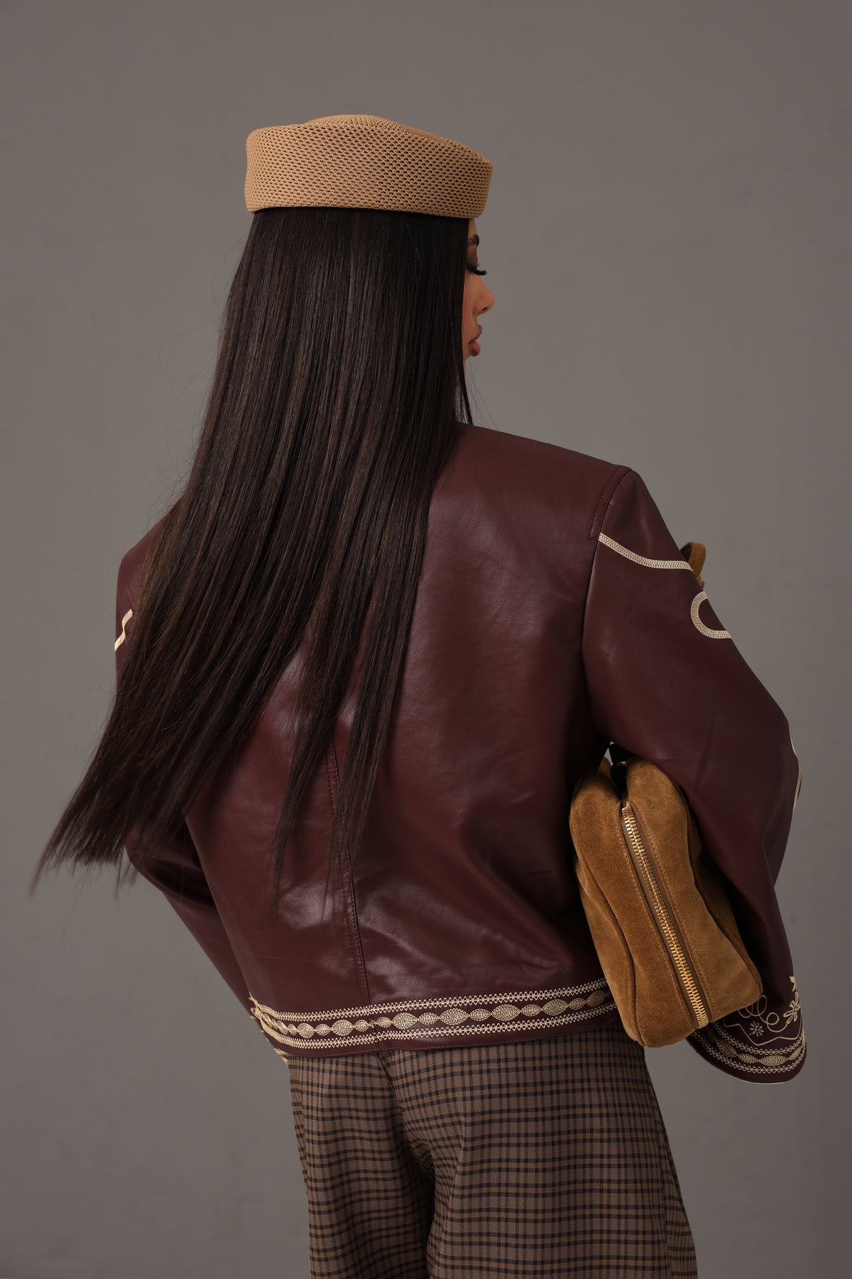 GIACCA RICAMI KYOTO BORDEAUX