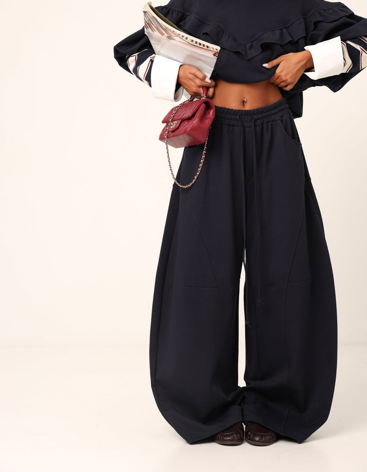 PANTALONI BALLOON ACADEMY BLU BY LUMINA