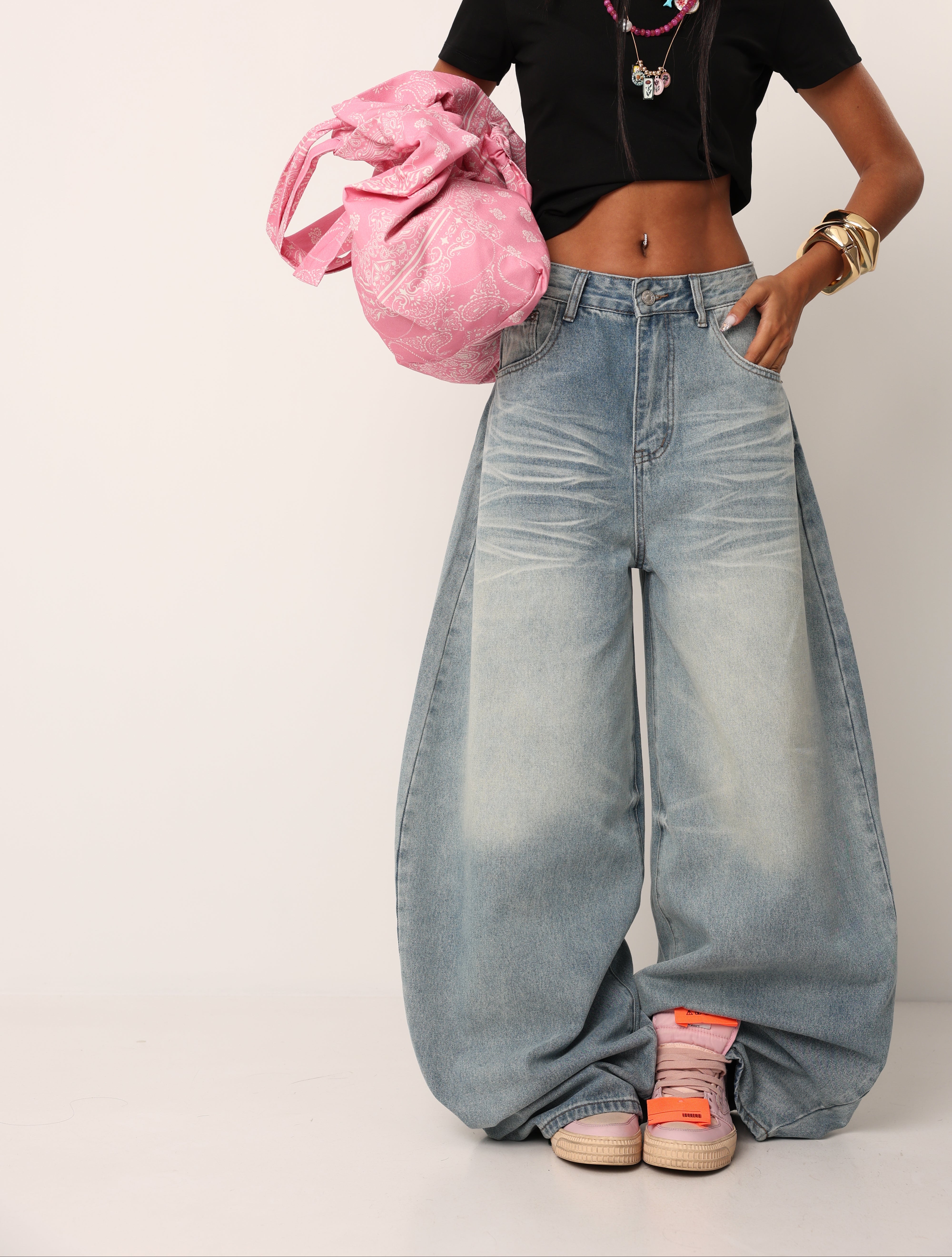 JEANS BALLOON ARIANA DENIM CHIARO