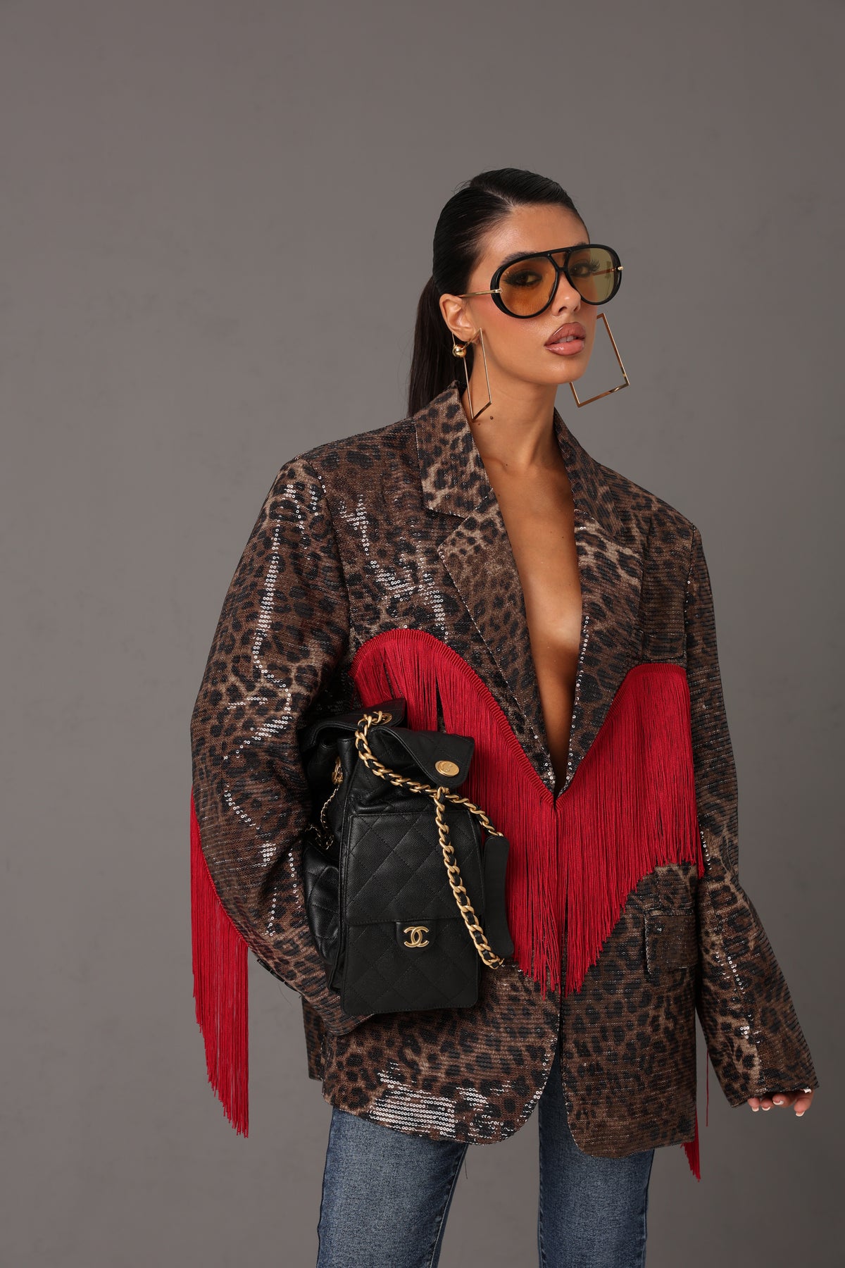 BLAZER PAILLETTES LUCILLA LEOPARDATO BY LUMINA