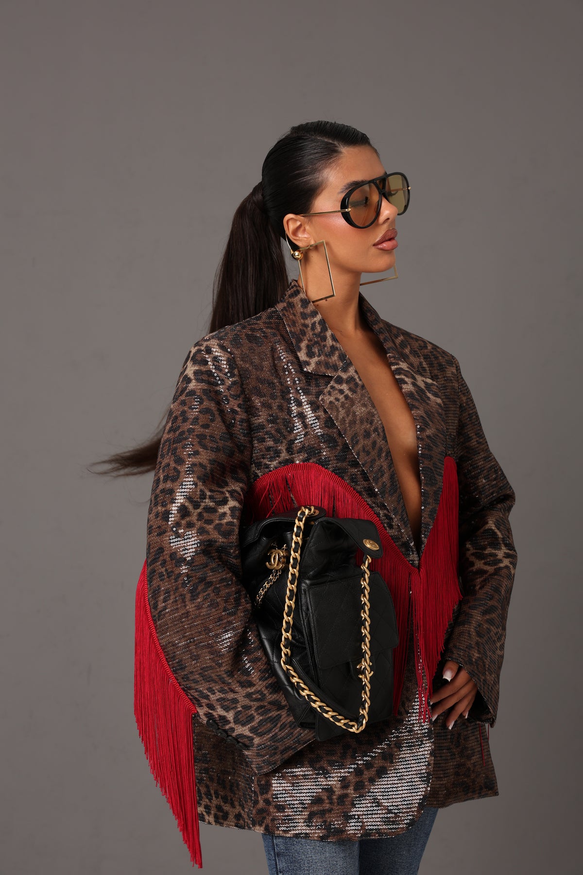 BLAZER PAILLETTES LUCILLA LEOPARDATO BY LUMINA
