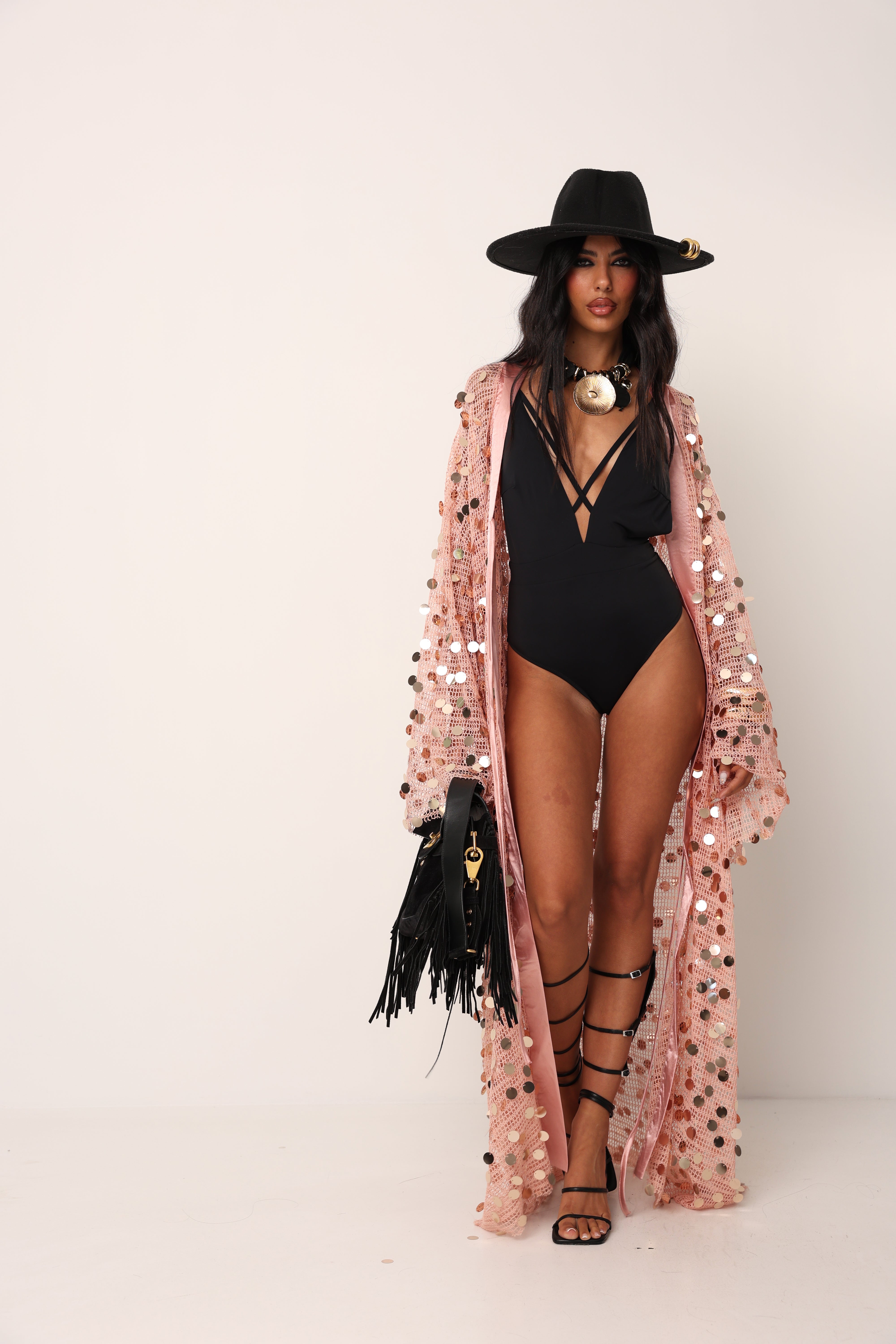 KIMONO PAILLETTES PABISA ROSA