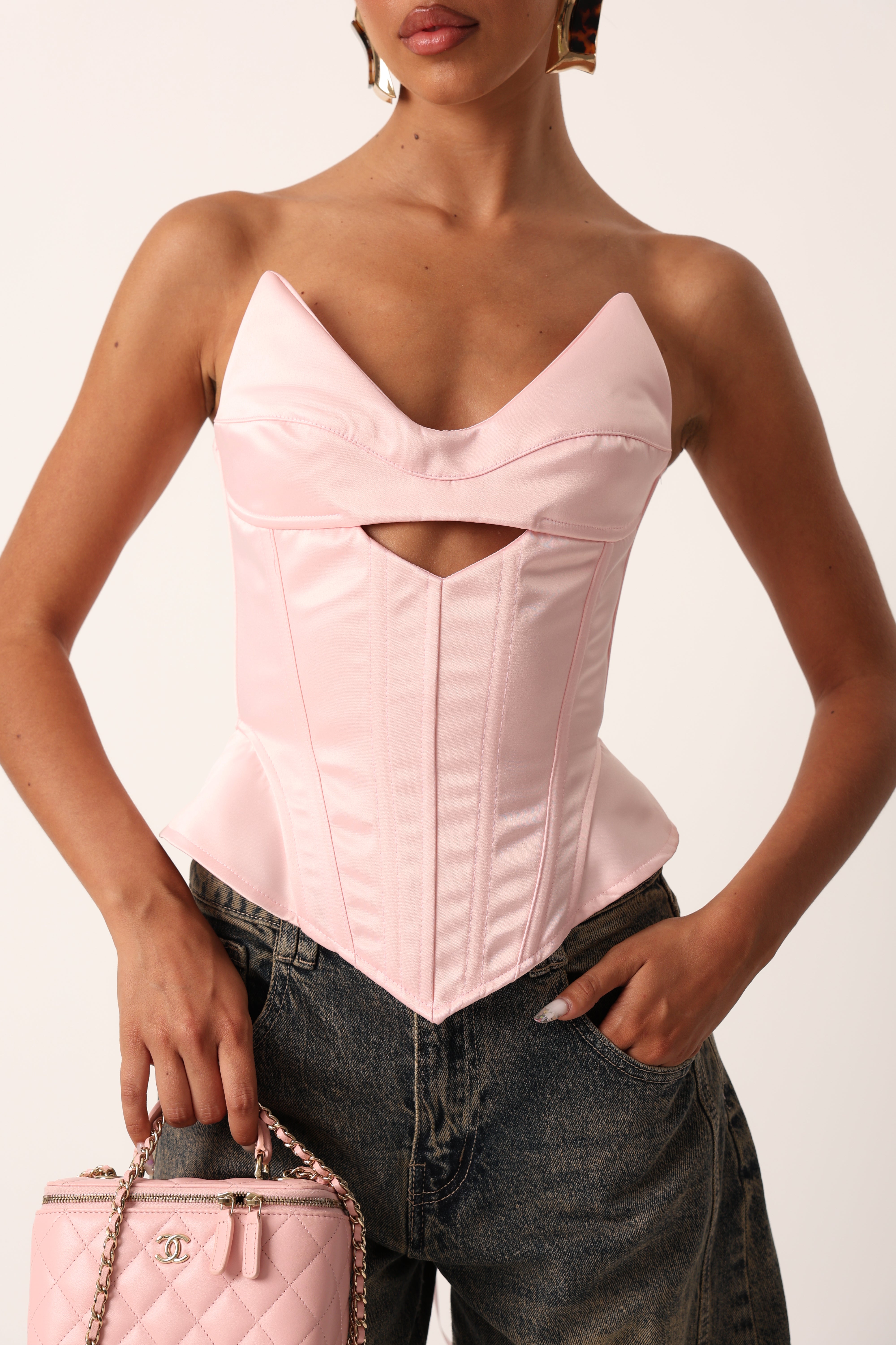 CORSETTO RASO MARIAH ROSA