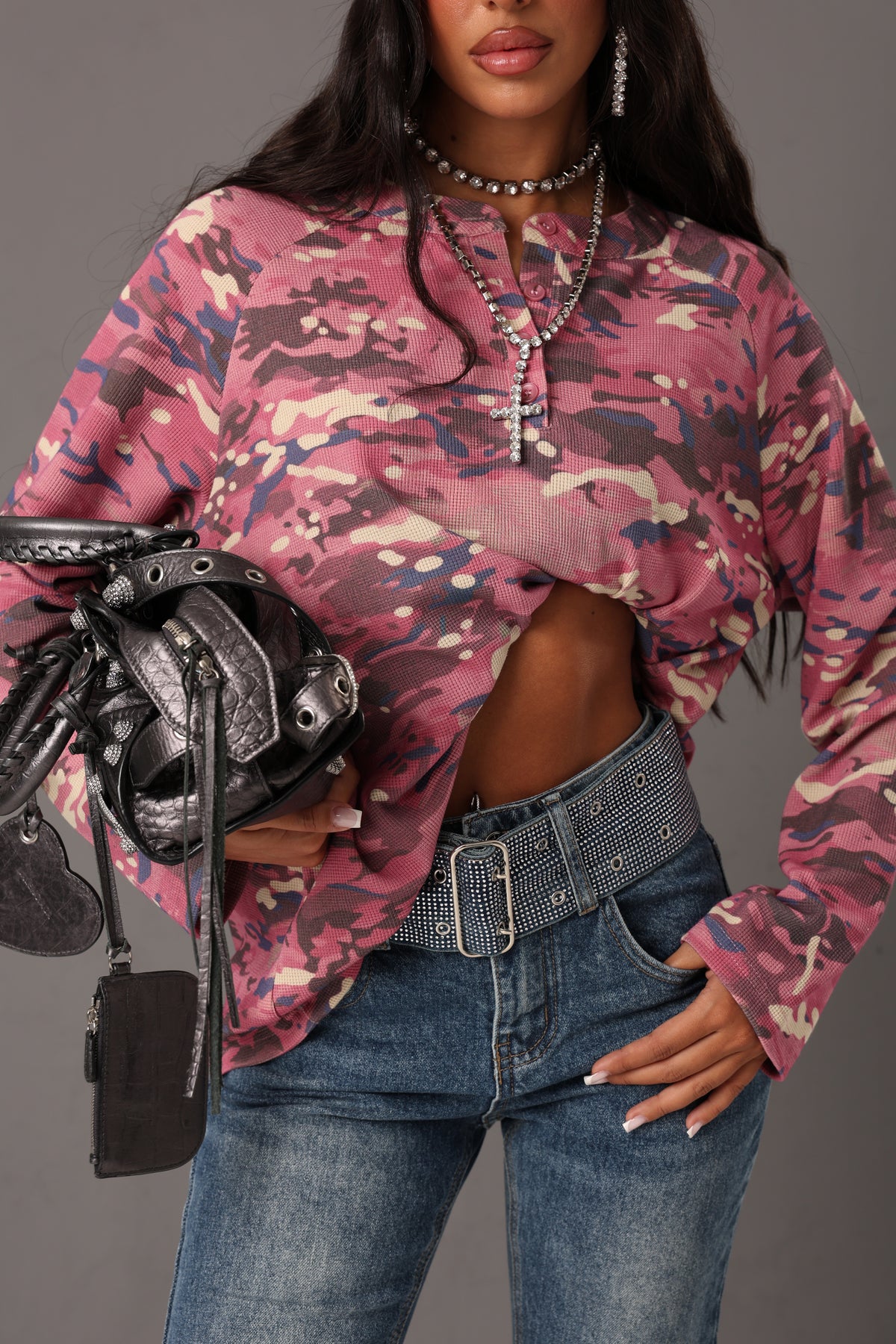 MAGLIA CAMOUFLAGE IDAL ROSA