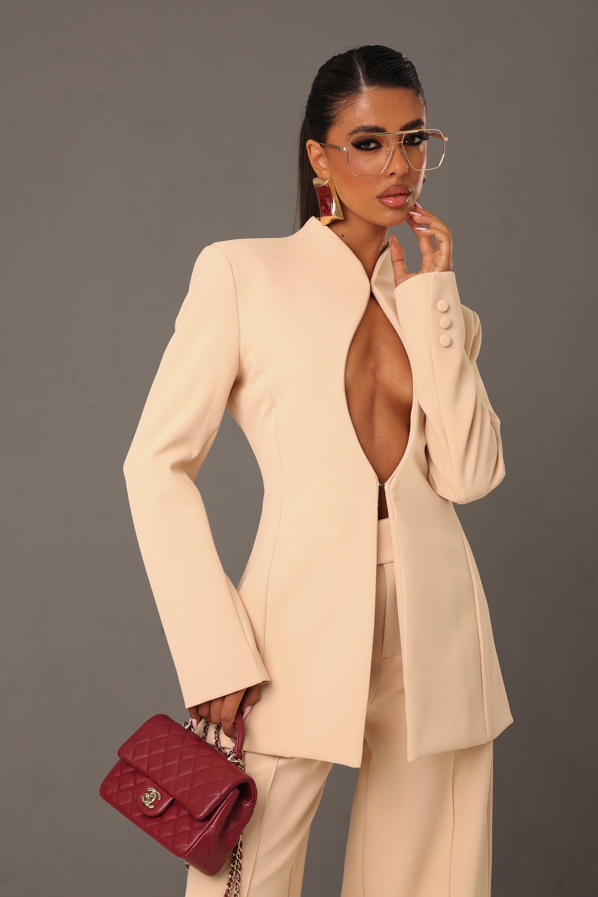 BLAZER CUT-OUT ILA CREMA BY LUMINA