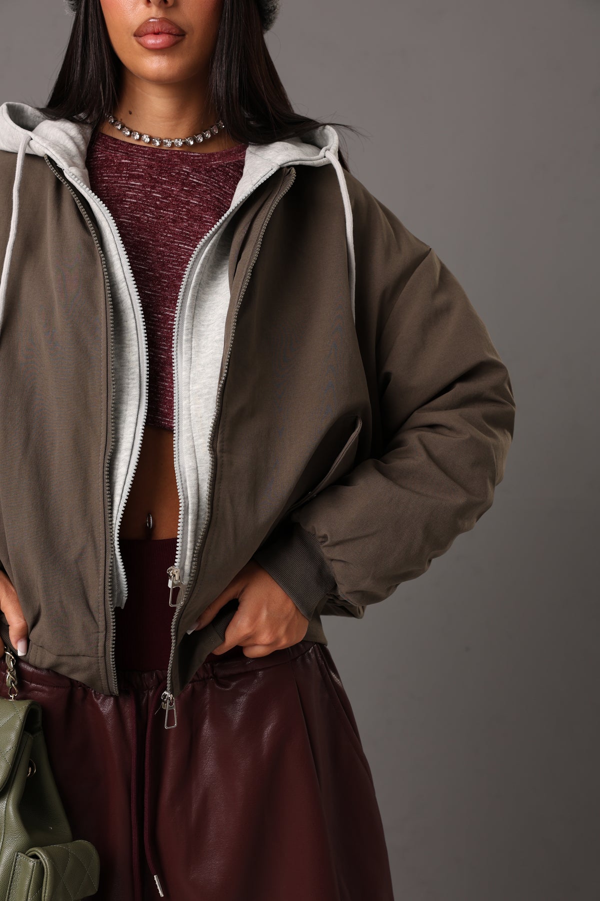 BOMBER CAPPUCCIO SAN FRANCISCO VERDE