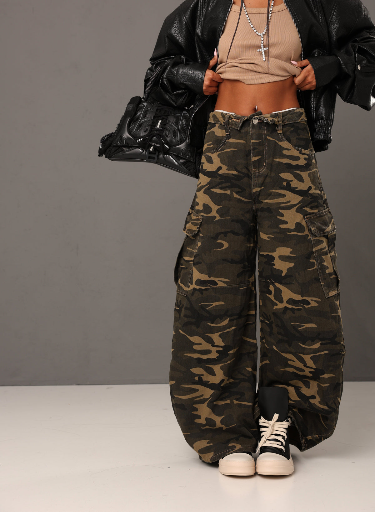 CARGO RISVOLTO ROWAN CAMOUFLAGE