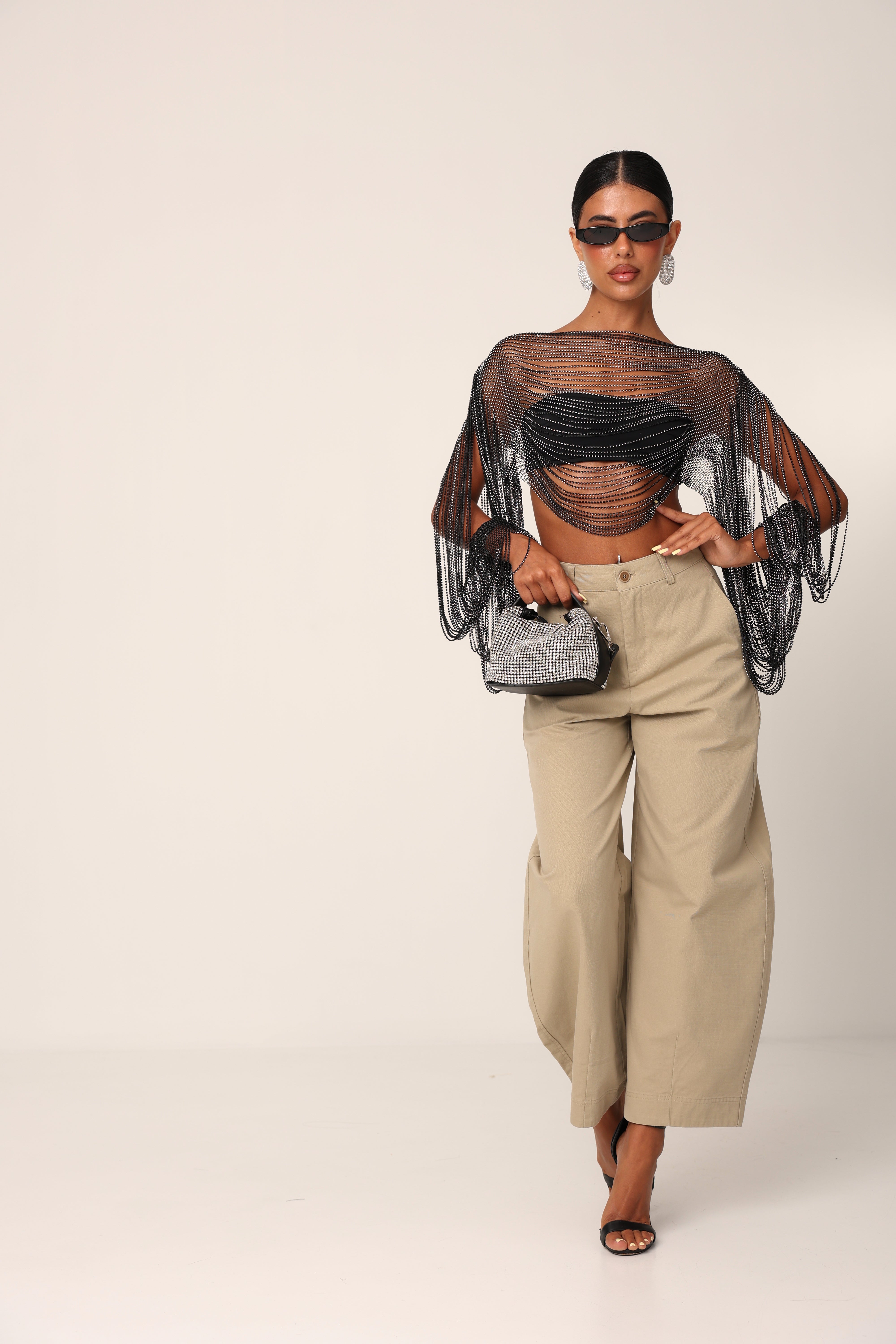 TOP STRASS YLENIA NERO