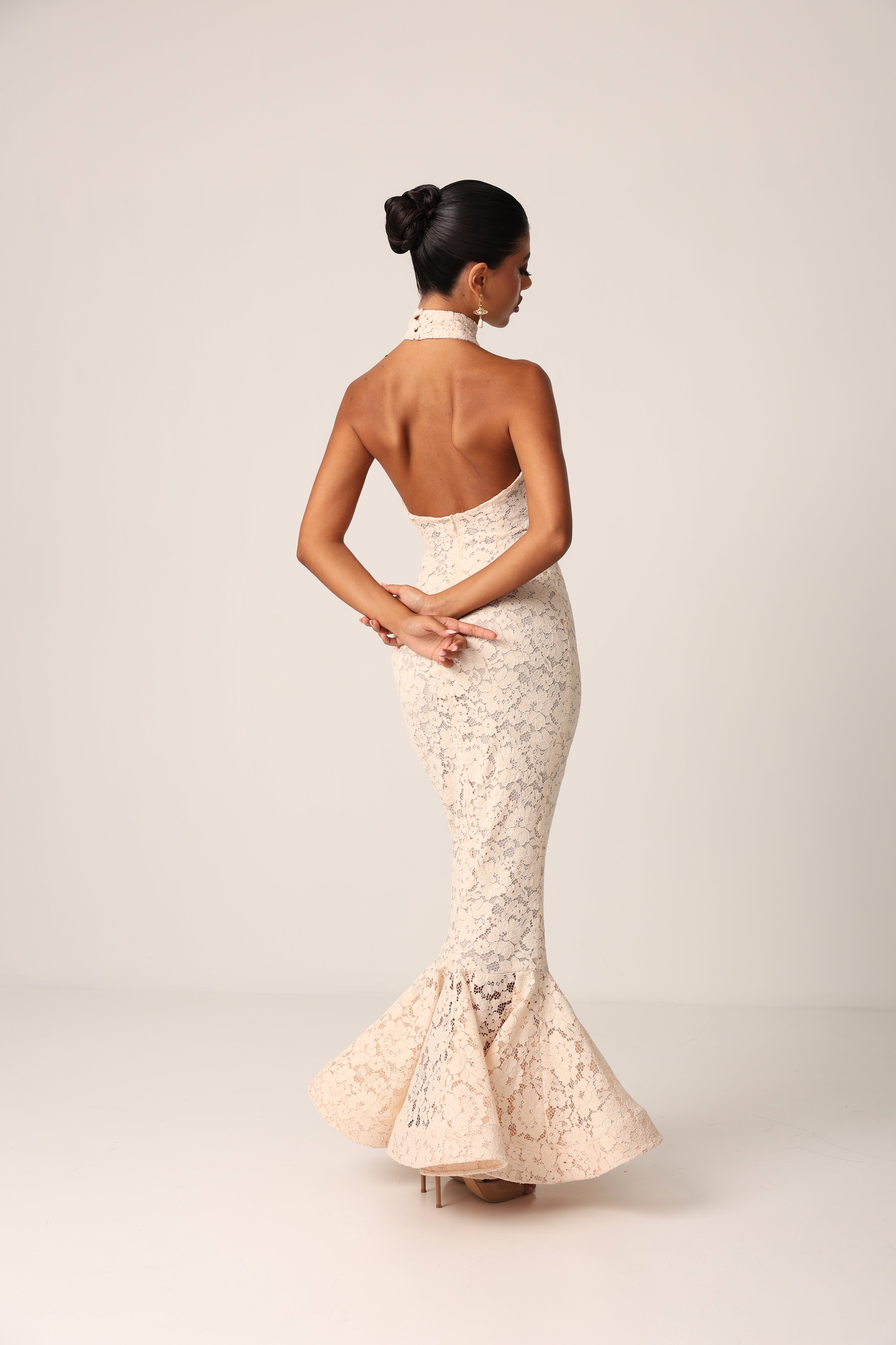 VESTITO PIZZO ARABELLA CREMA BY MARZIA MANGO