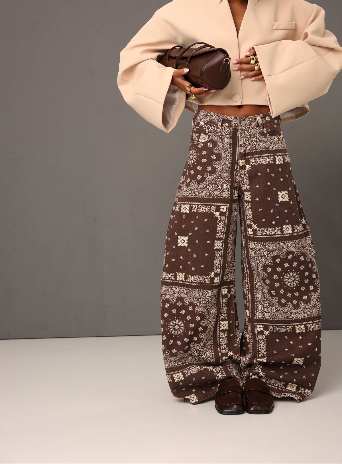 JEANS PAISLEY SINAIA MARRONE