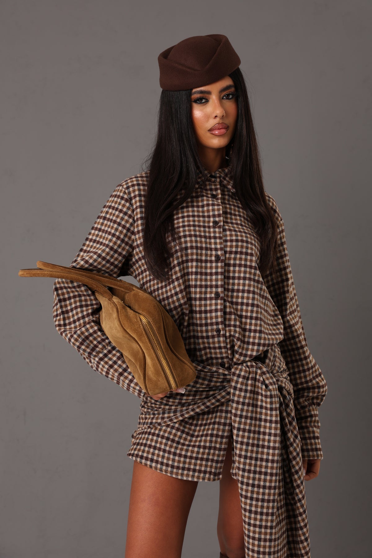 COORDINATO TARTAN BOSTON MARRONE