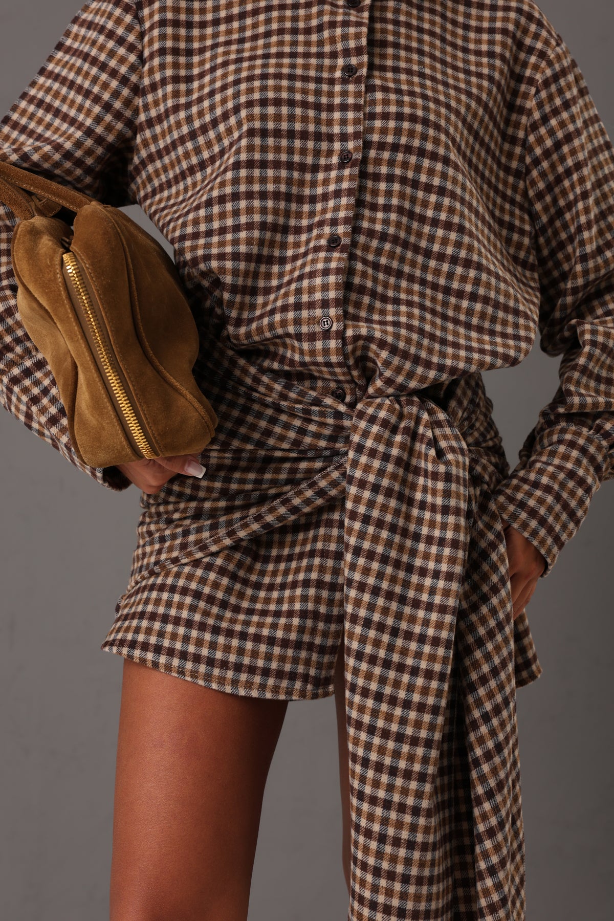 COORDINATO TARTAN BOSTON MARRONE