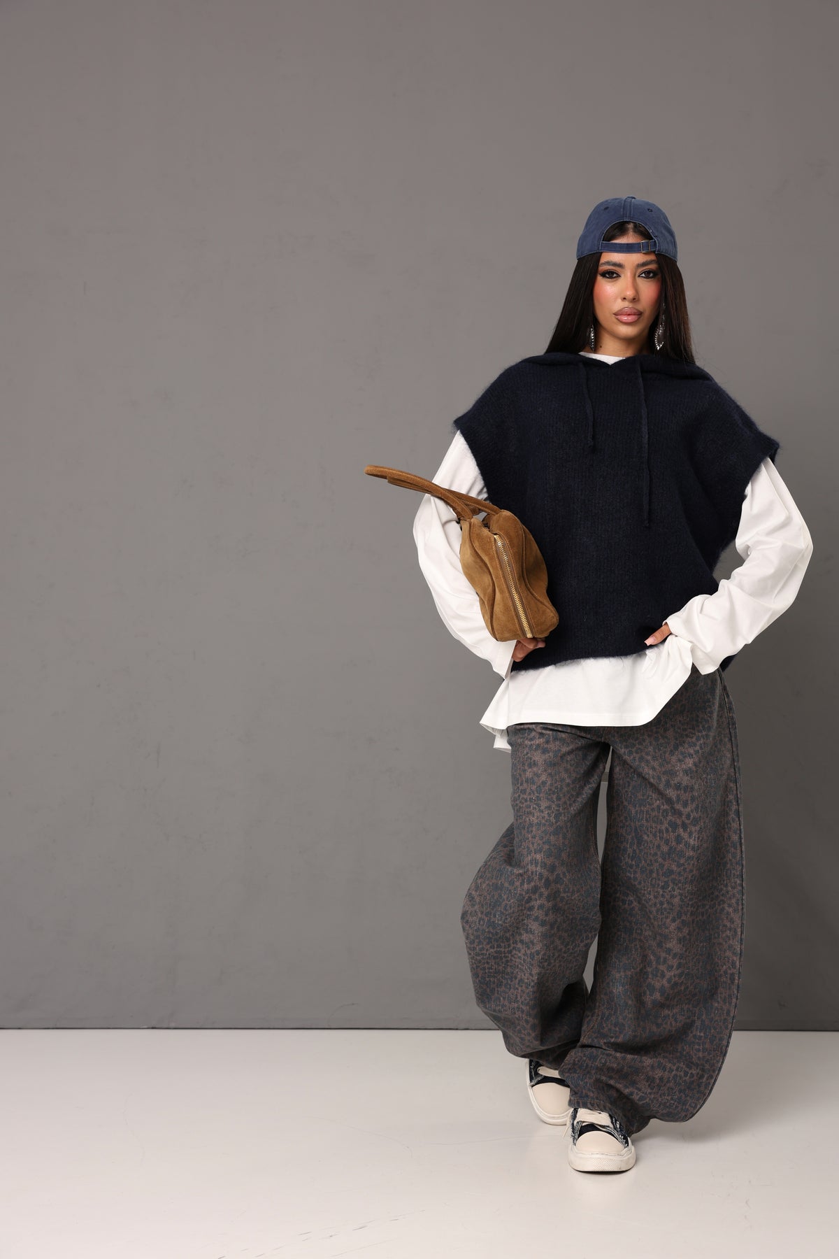 GILET CAPPUCCIO SHARYN BLU NAVY