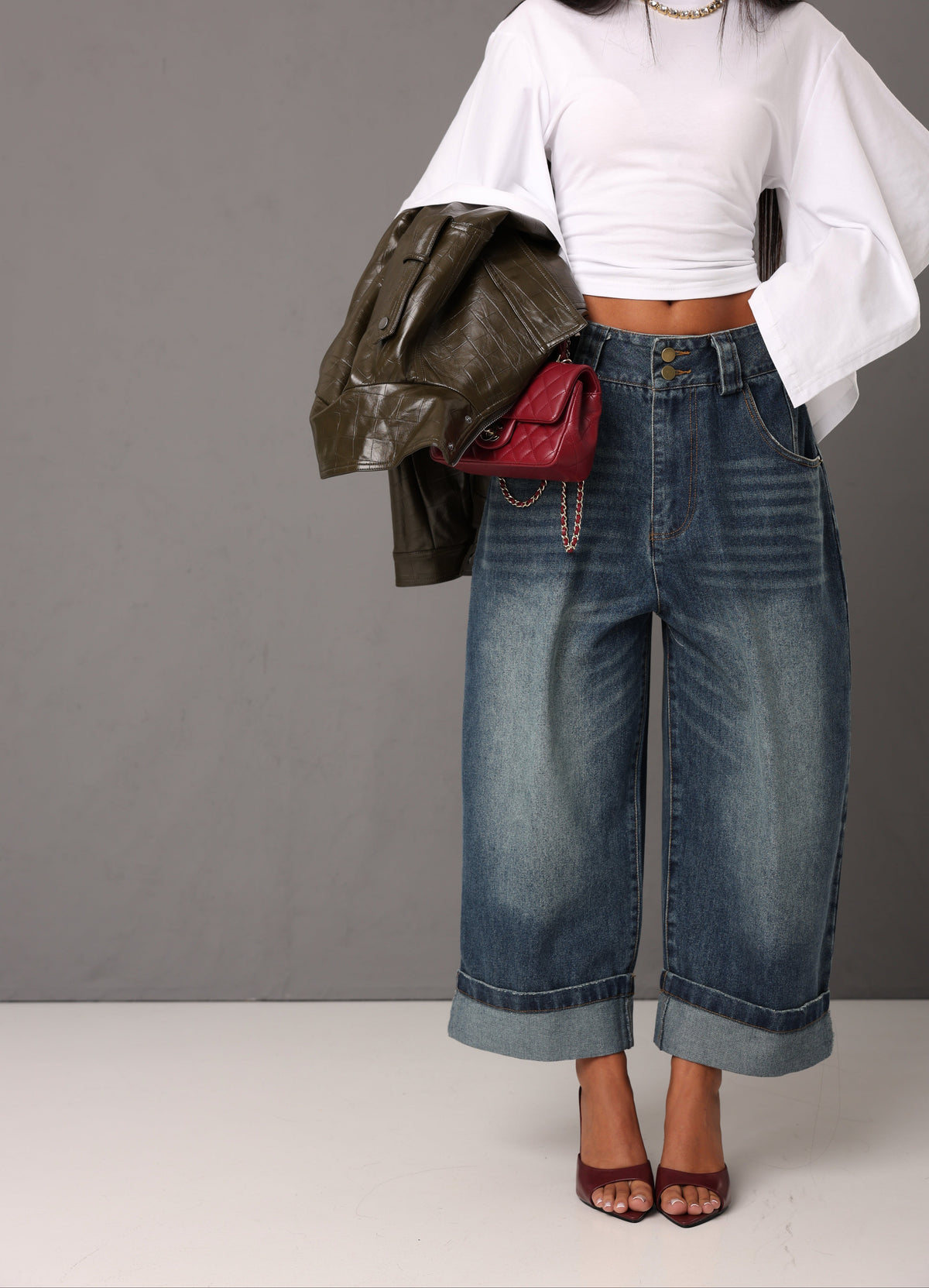JEANS 7/8 GIABI PIEGONE LAVAGGIO MEDIO
