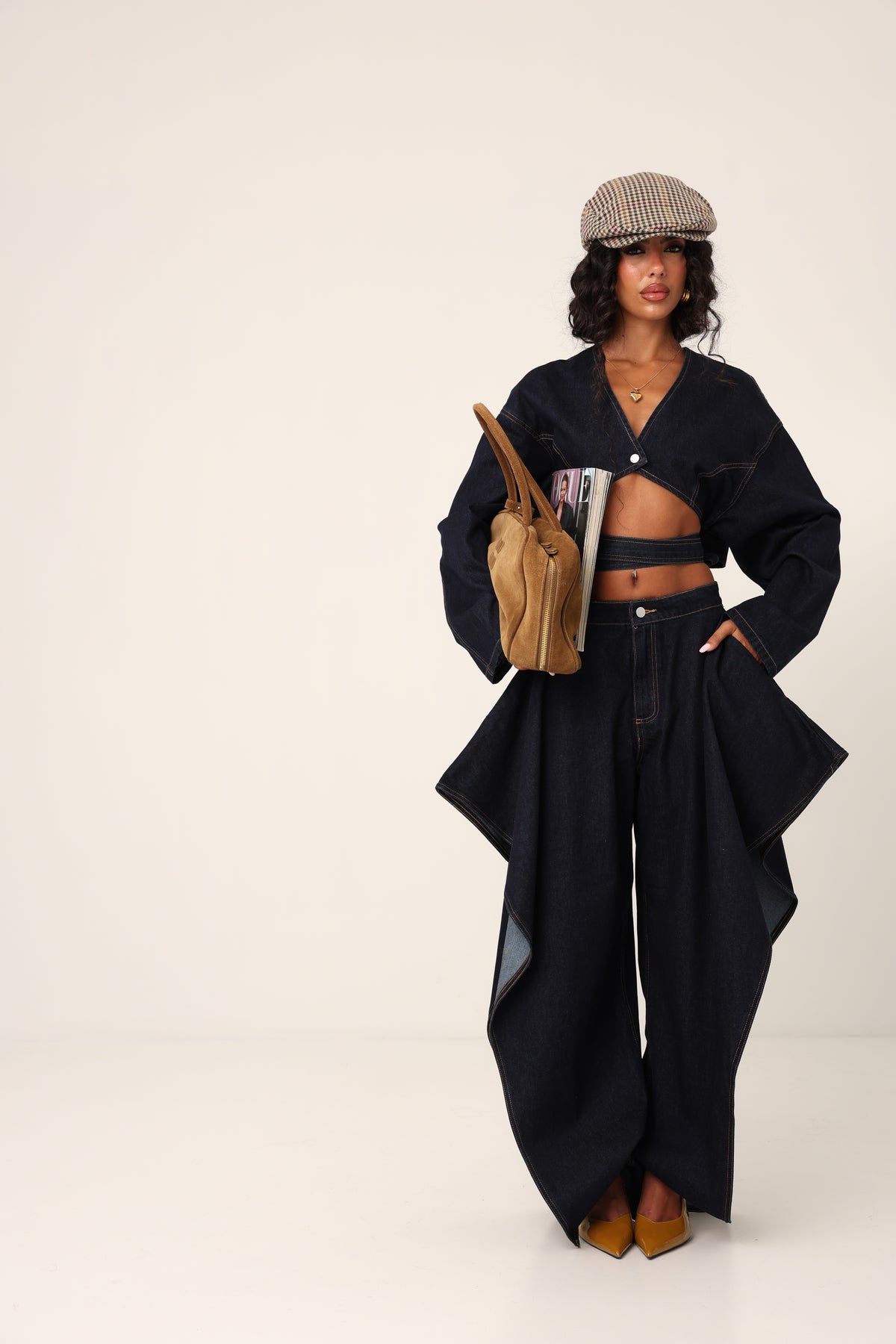 COORDINATO ADRIANA DENIM SCURO DUE PEZZI