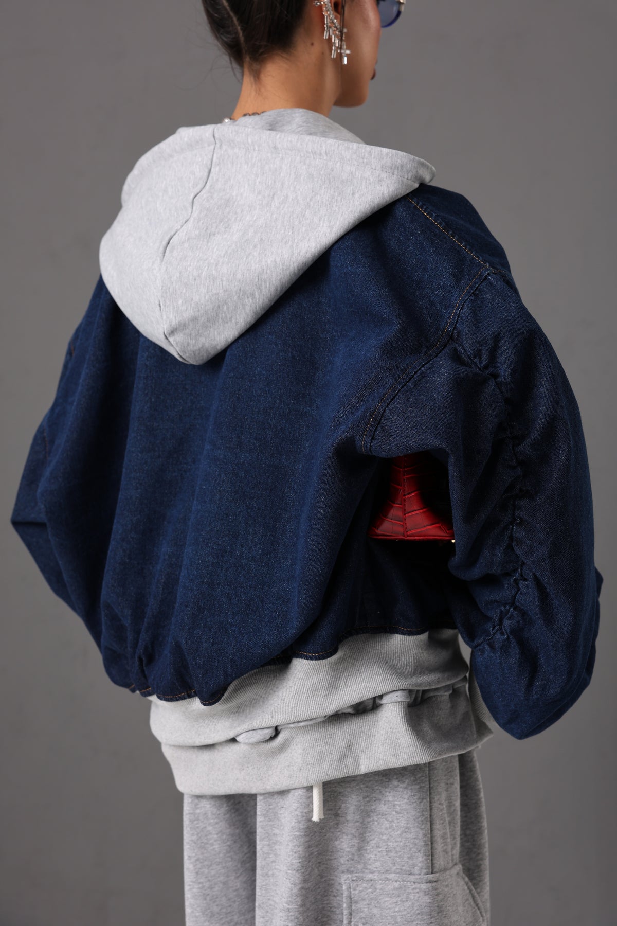 GIUBBOTTO CAPPUCCIO SUSANNE DENIM BLU