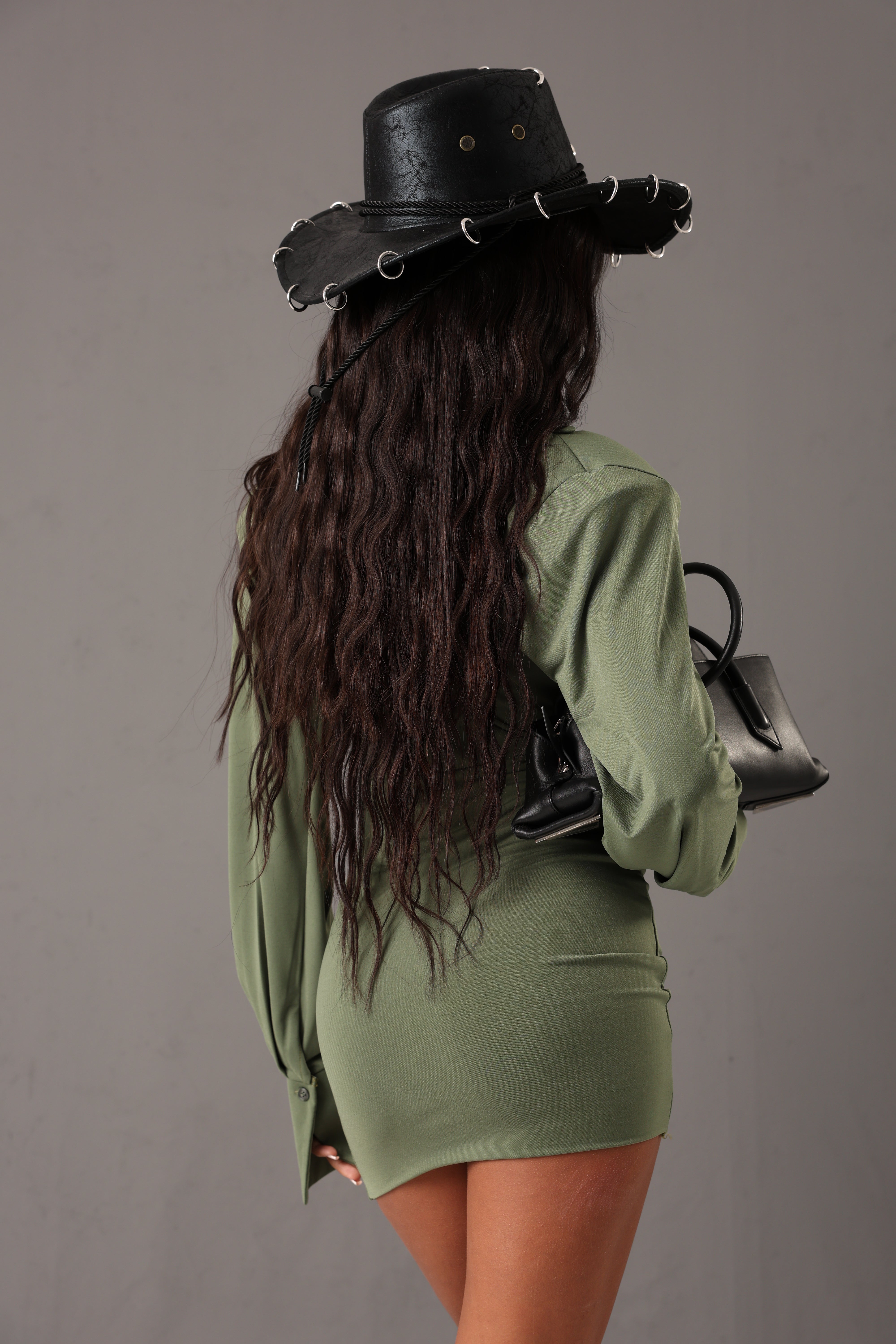MINI DRESS LUCY VERDE PISELLO