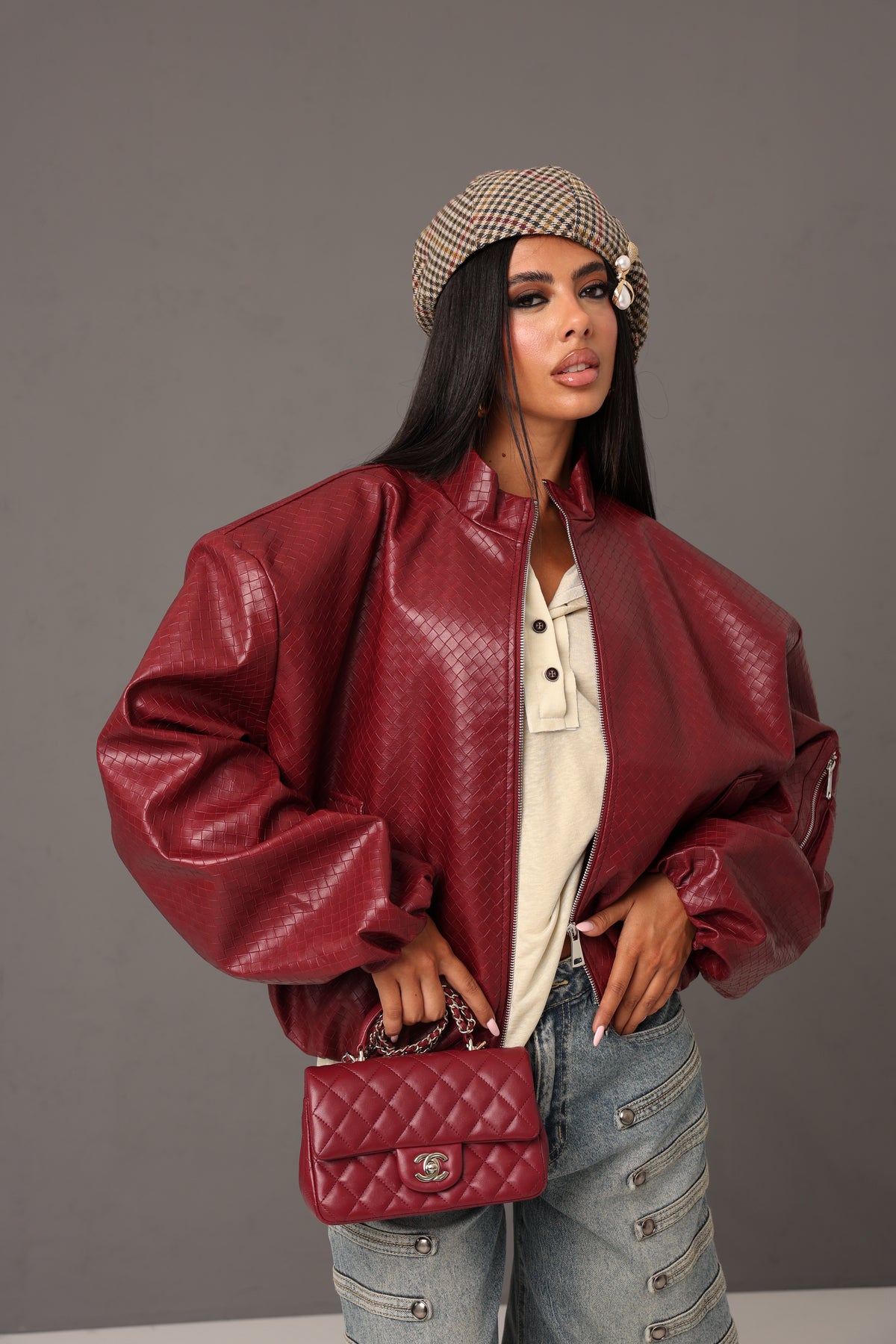 BOMBER ECOPELLE CRACOVIA ROSSO