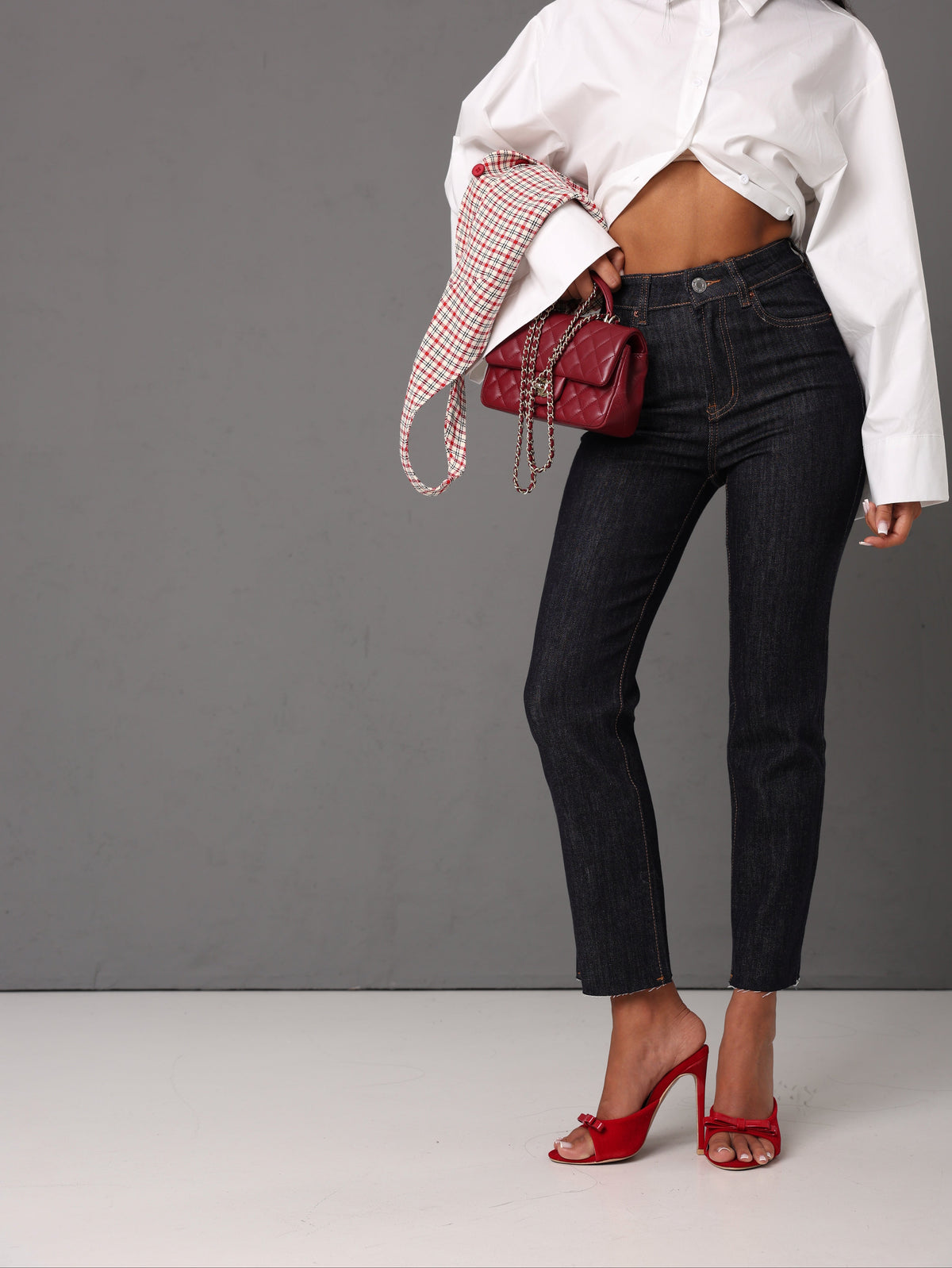 SKINNY VITA ALTA JOSEPH DENIM SCURO PUSH-UP
