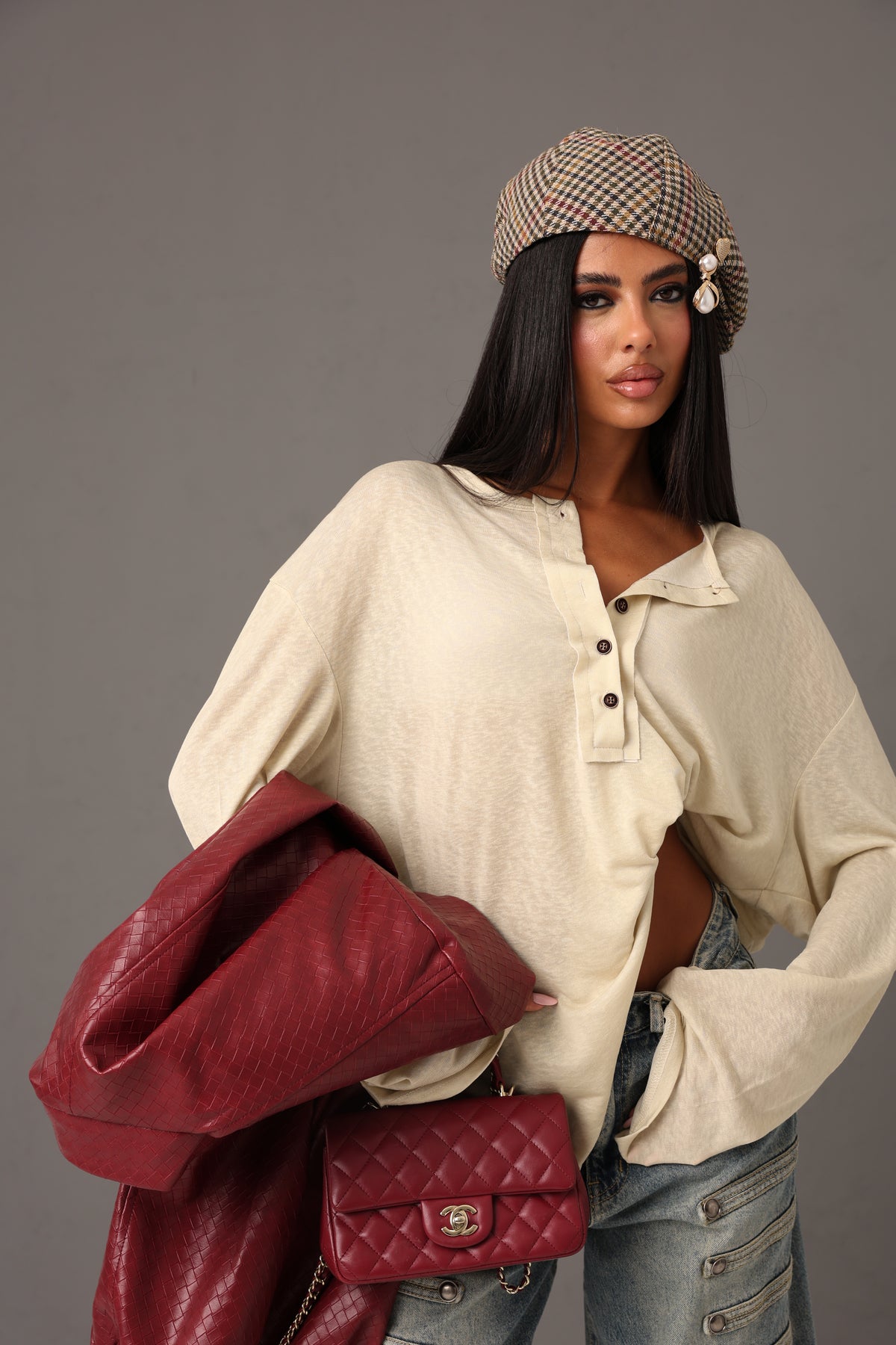 MAGLIETTINA BOTTONCINI MERY BEIGE