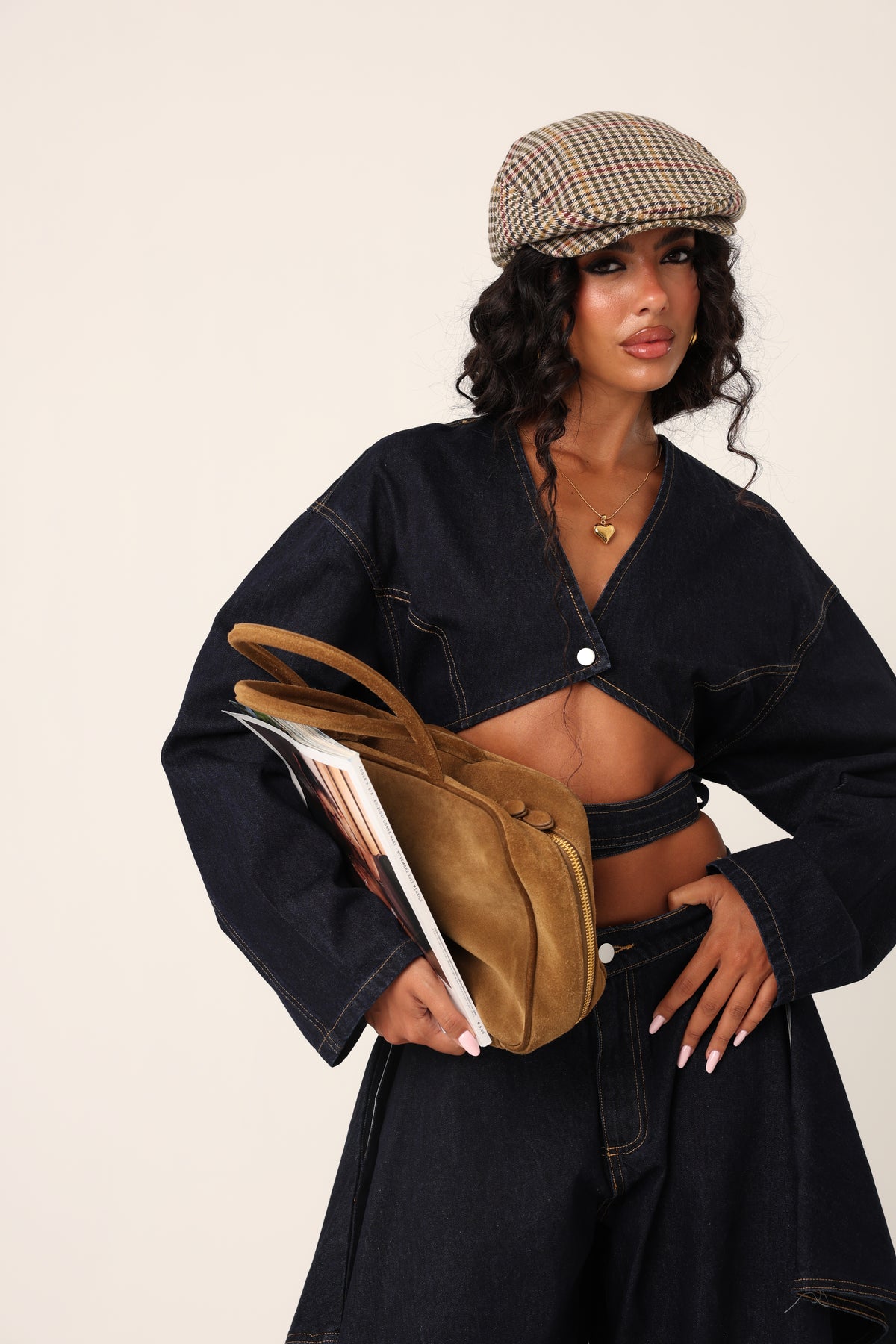 COORDINATO ADRIANA DENIM SCURO DUE PEZZI