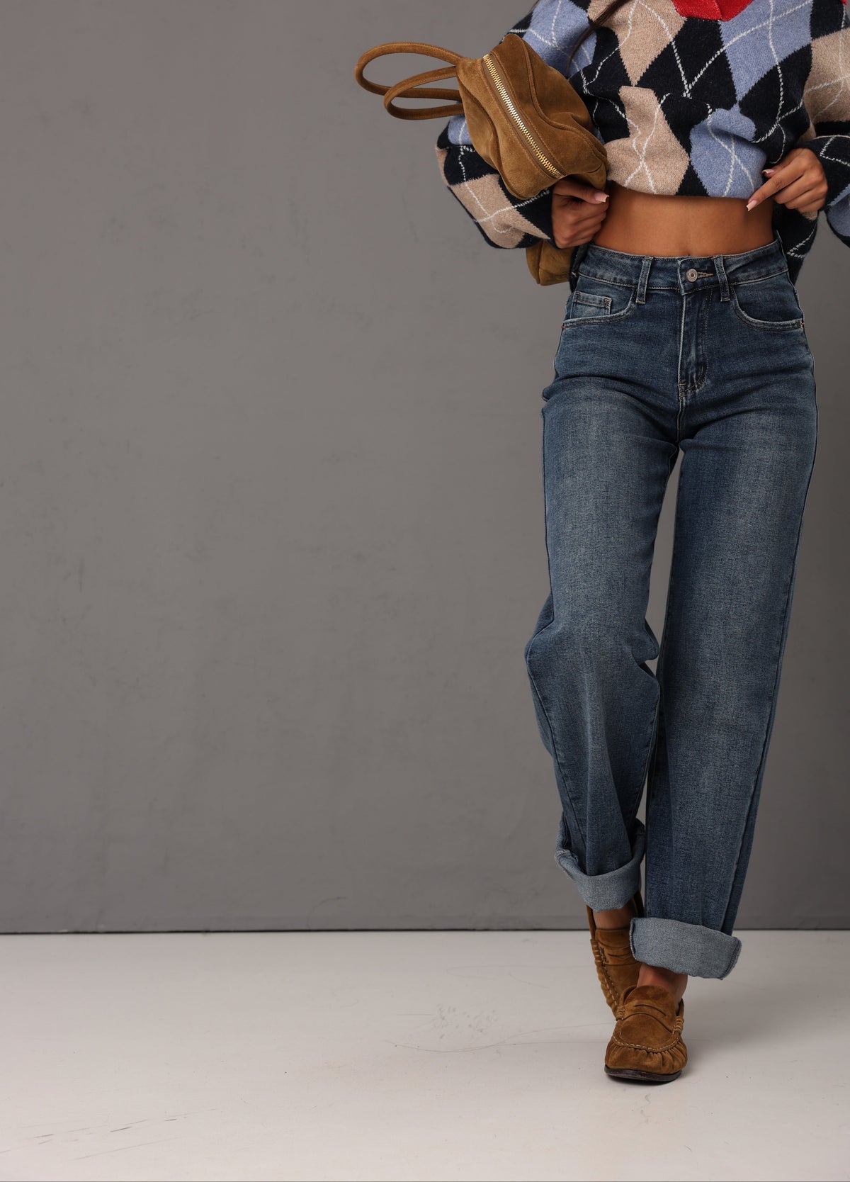 LEVI'S CRISTY MOOD DARK DENIM JEANS